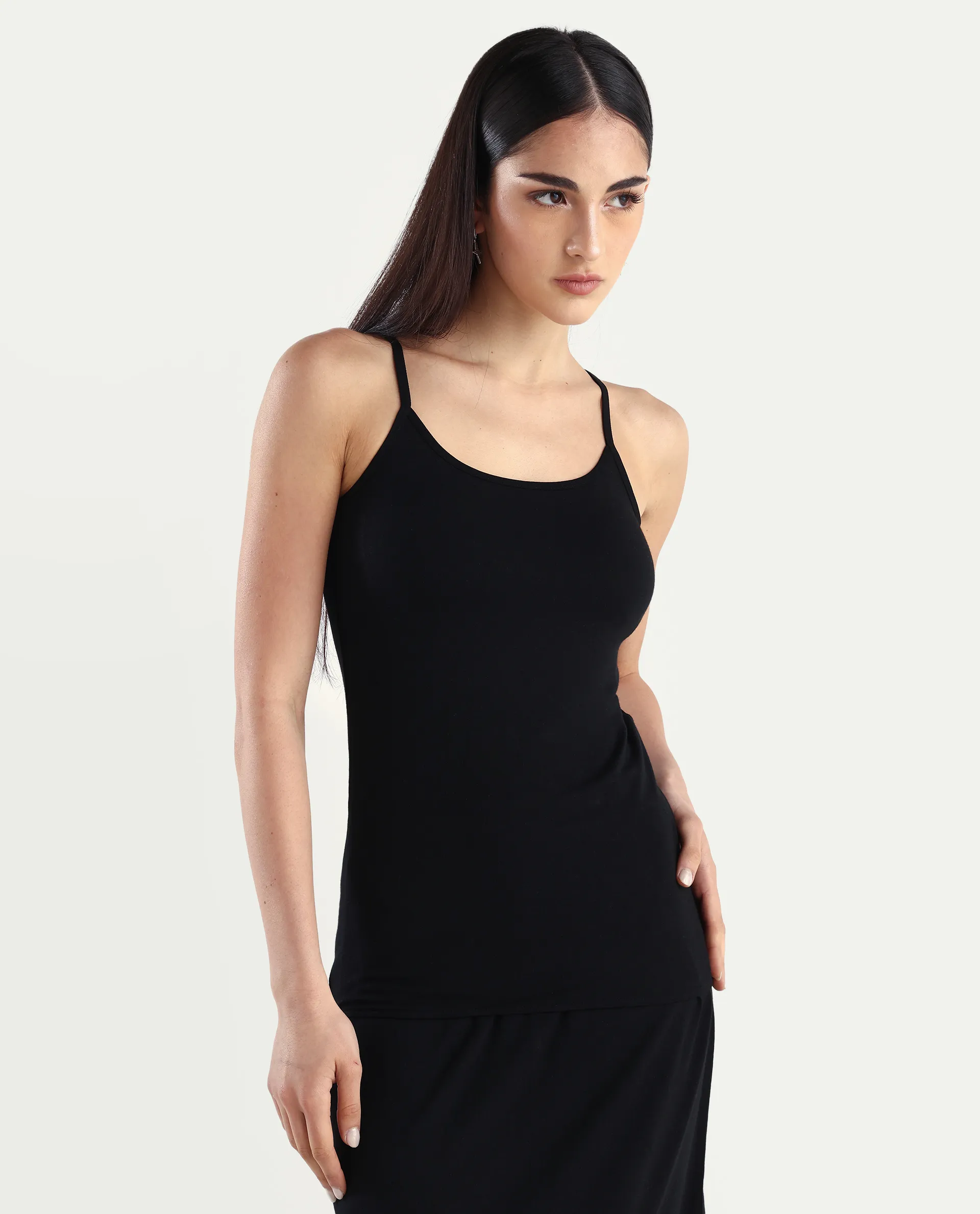 Rareism Women's Slipon Black Shoulder Strap Plain Shoulder Strap Regular Fit Inner Wear - Image 6