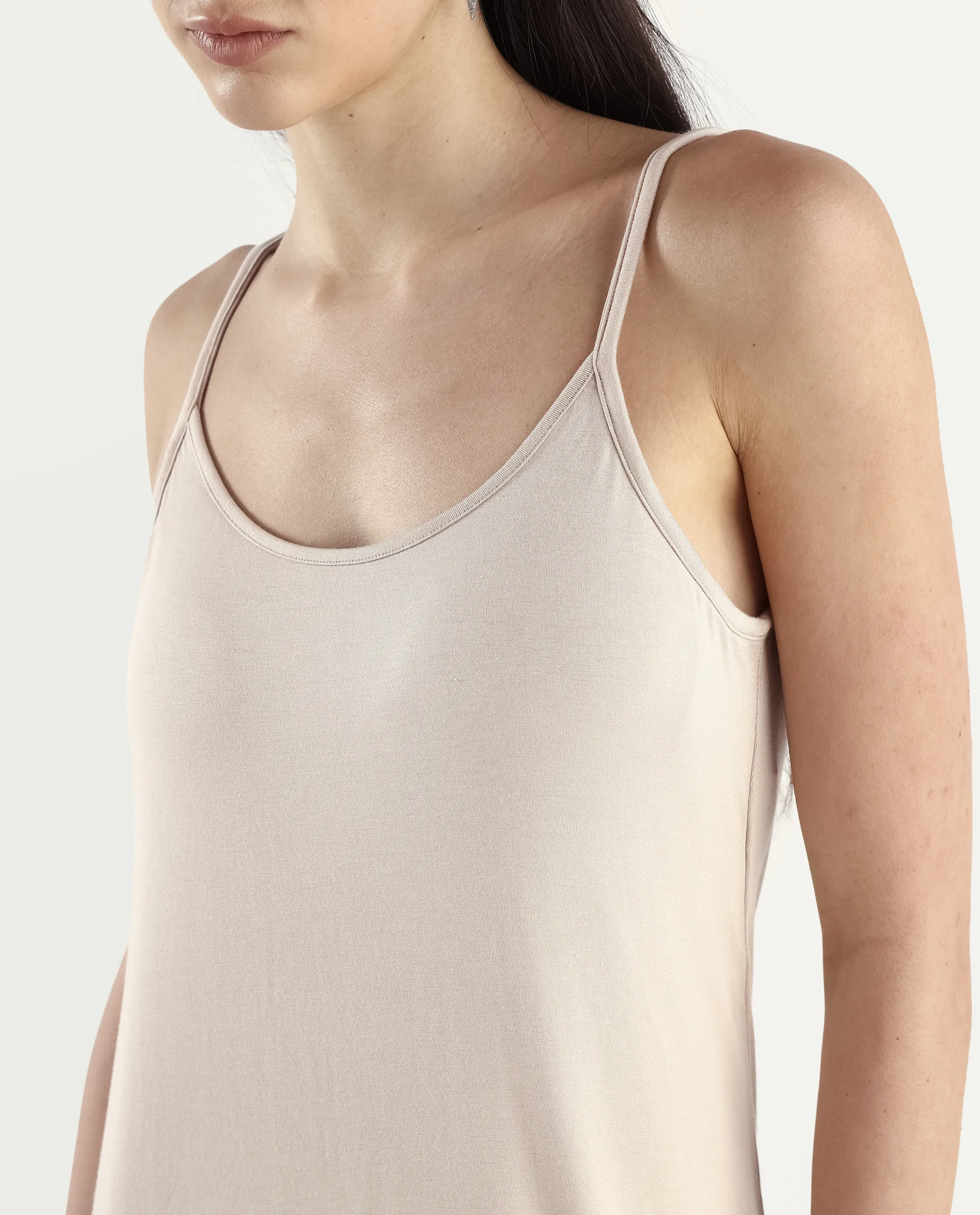 Rareism Women's Slippy Beige Shoulder Strap Plain Shoulder Strap Mini Straight Fit Inner Wear - Image 3