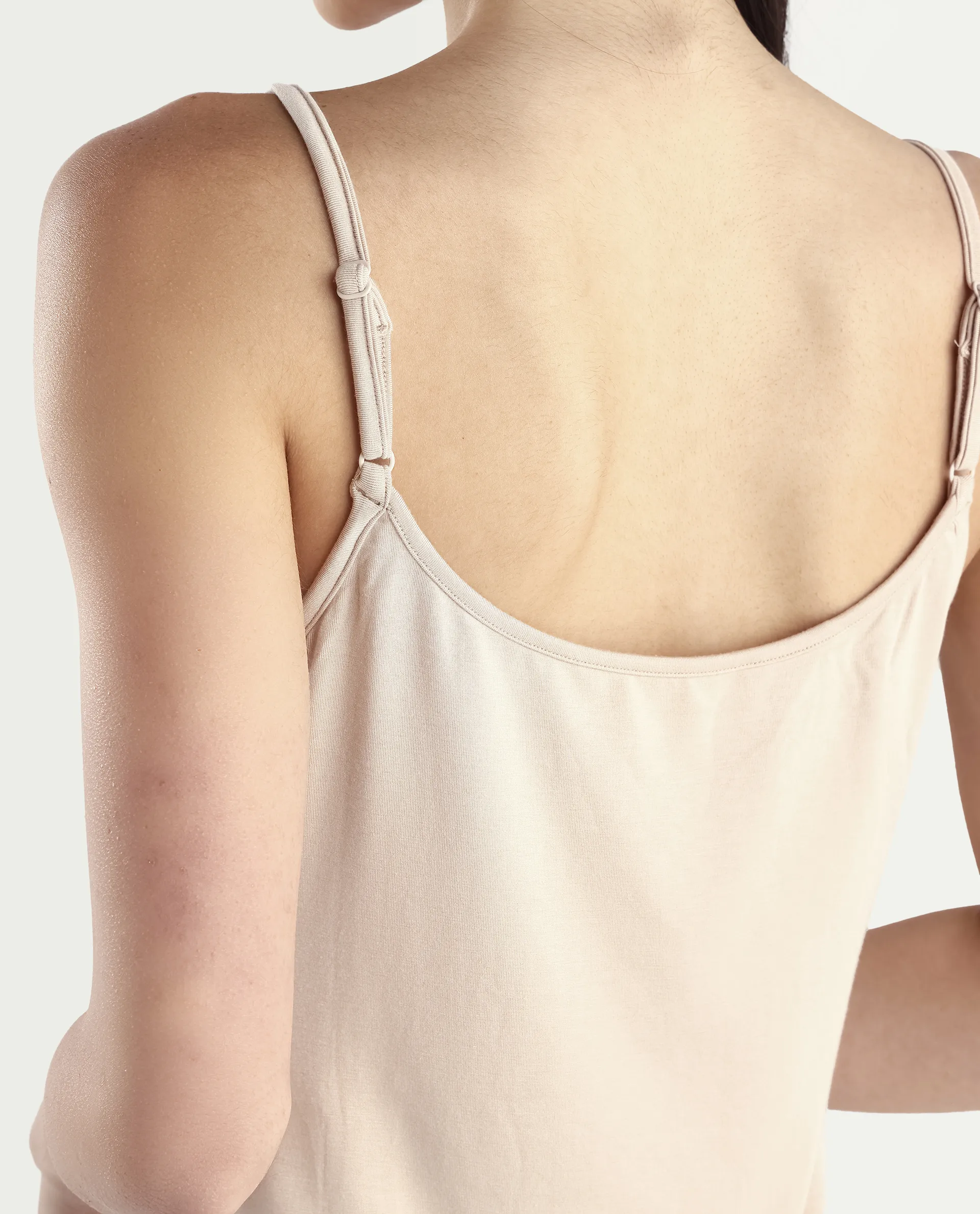Rareism Women's Slippy Beige Shoulder Strap Plain Shoulder Strap Mini Straight Fit Inner Wear - Image 4