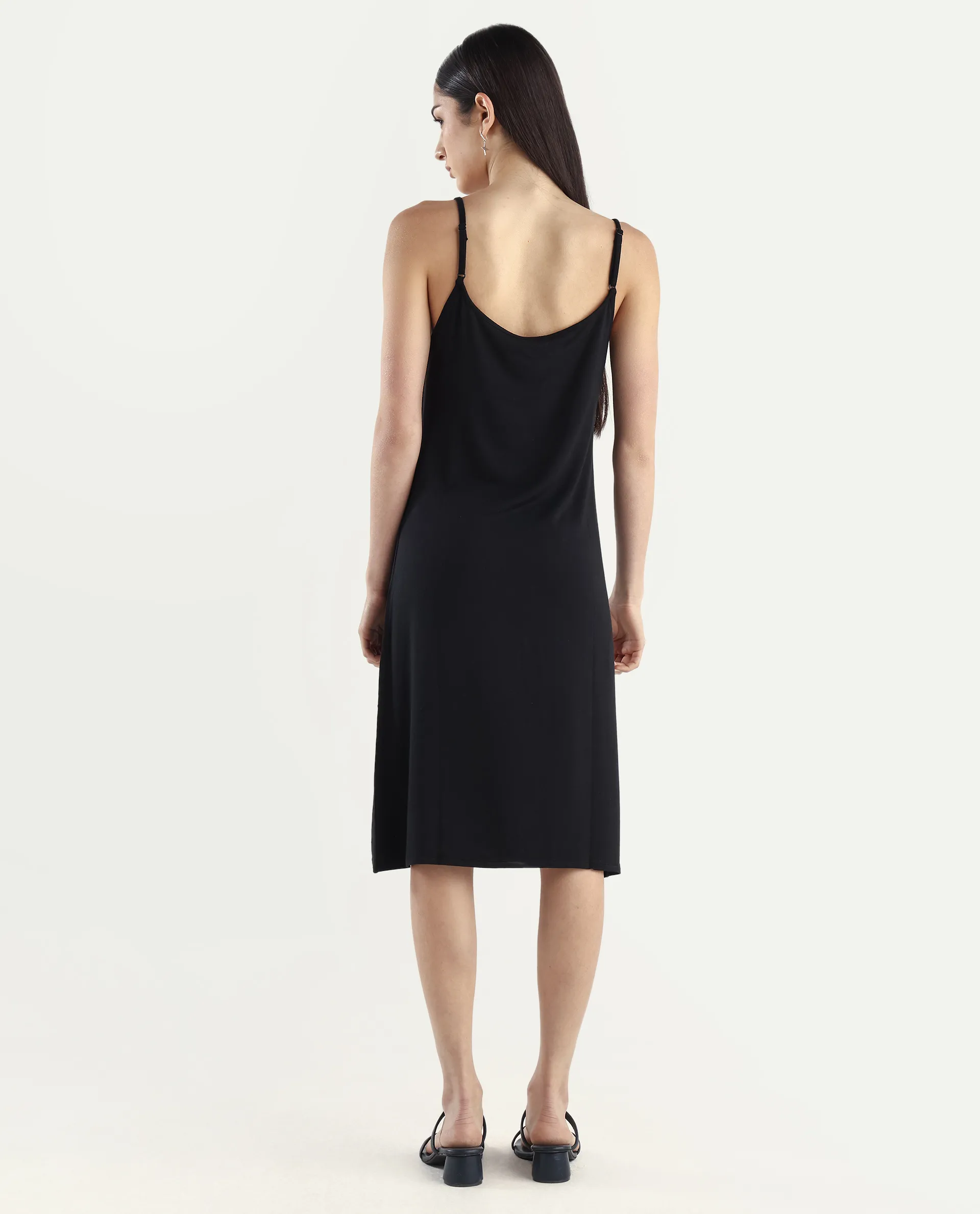 Rareism Women's Slippy Black Shoulder Strap Plain Shoulder Strap Mini Straight Fit Inner Wear - Image 7