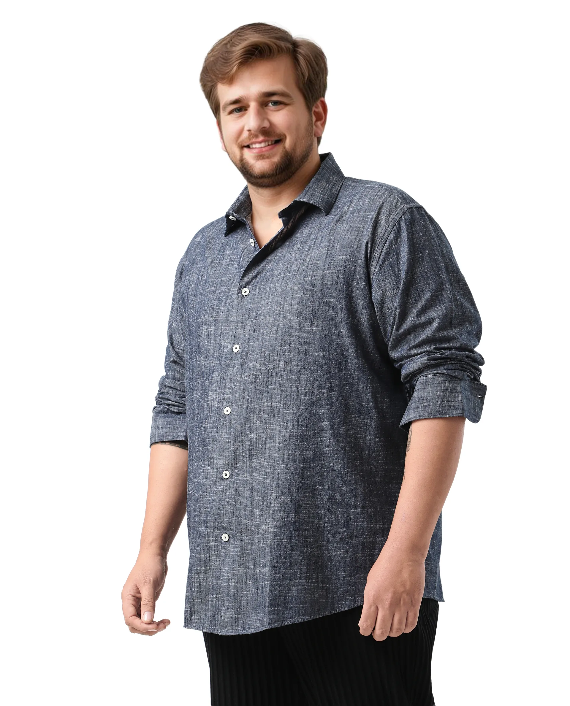 Rare Rabbit Men's Sluz Big Dark Blue Cotton Fabric Full Sleeves Collared Neck Button Closure Checks Shirt - Image 5