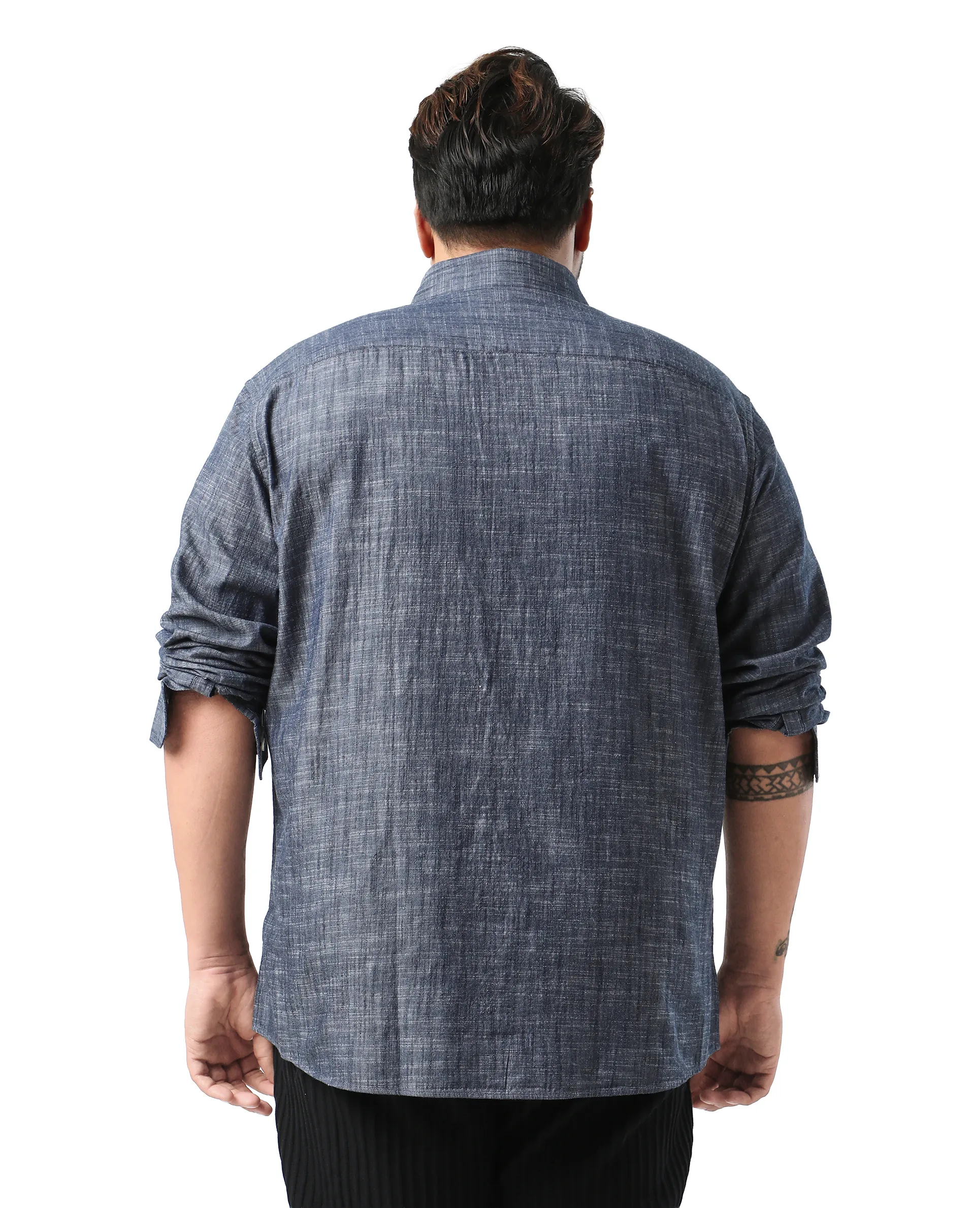 Rare Rabbit Men's Sluz Big Dark Blue Cotton Fabric Full Sleeves Collared Neck Button Closure Checks Shirt - Image 7