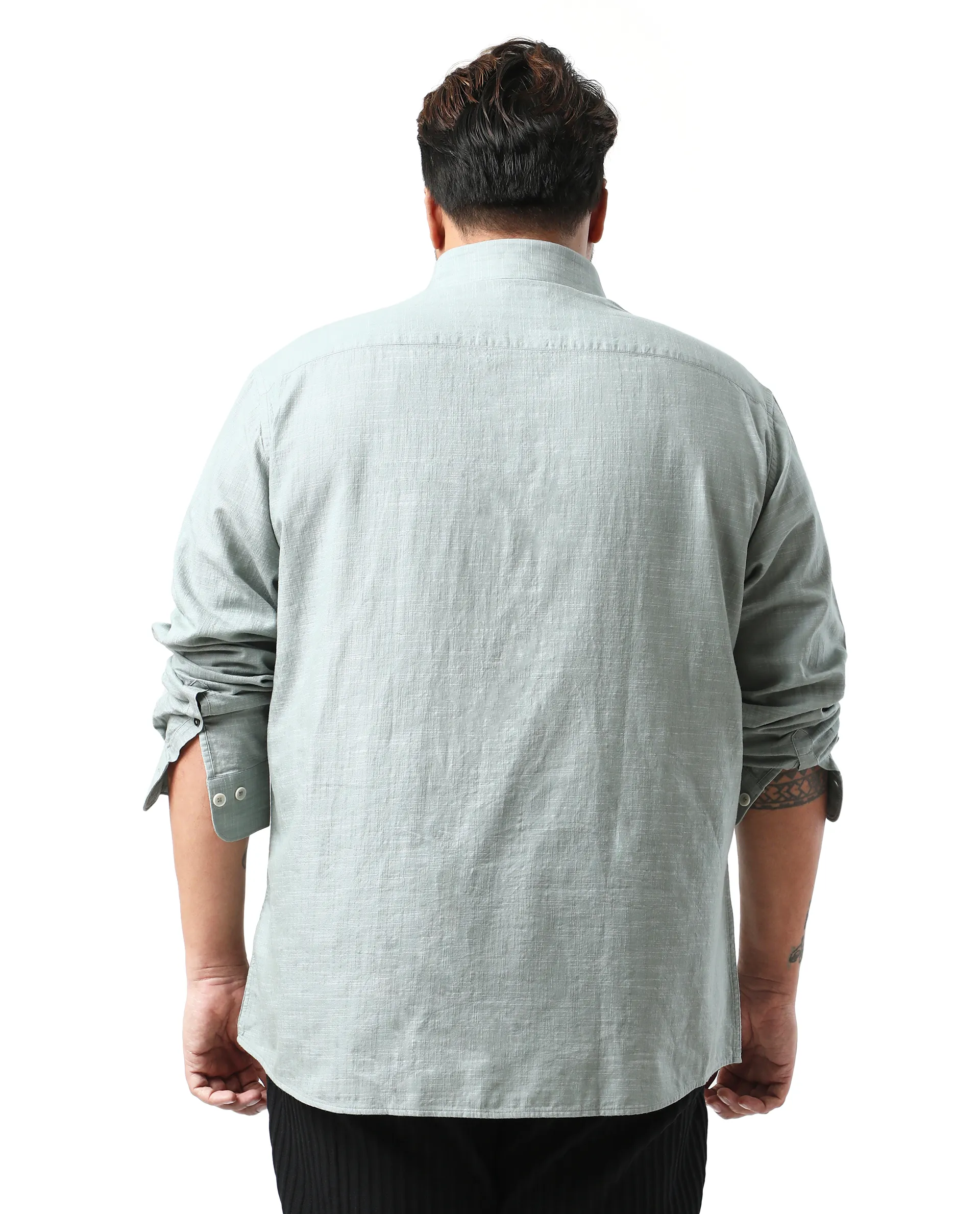 Rare Rabbit Men's Sluz Big Sage Cotton Fabric Full Sleeves Collared Neck Button Closure Checks Shirt - Image 6