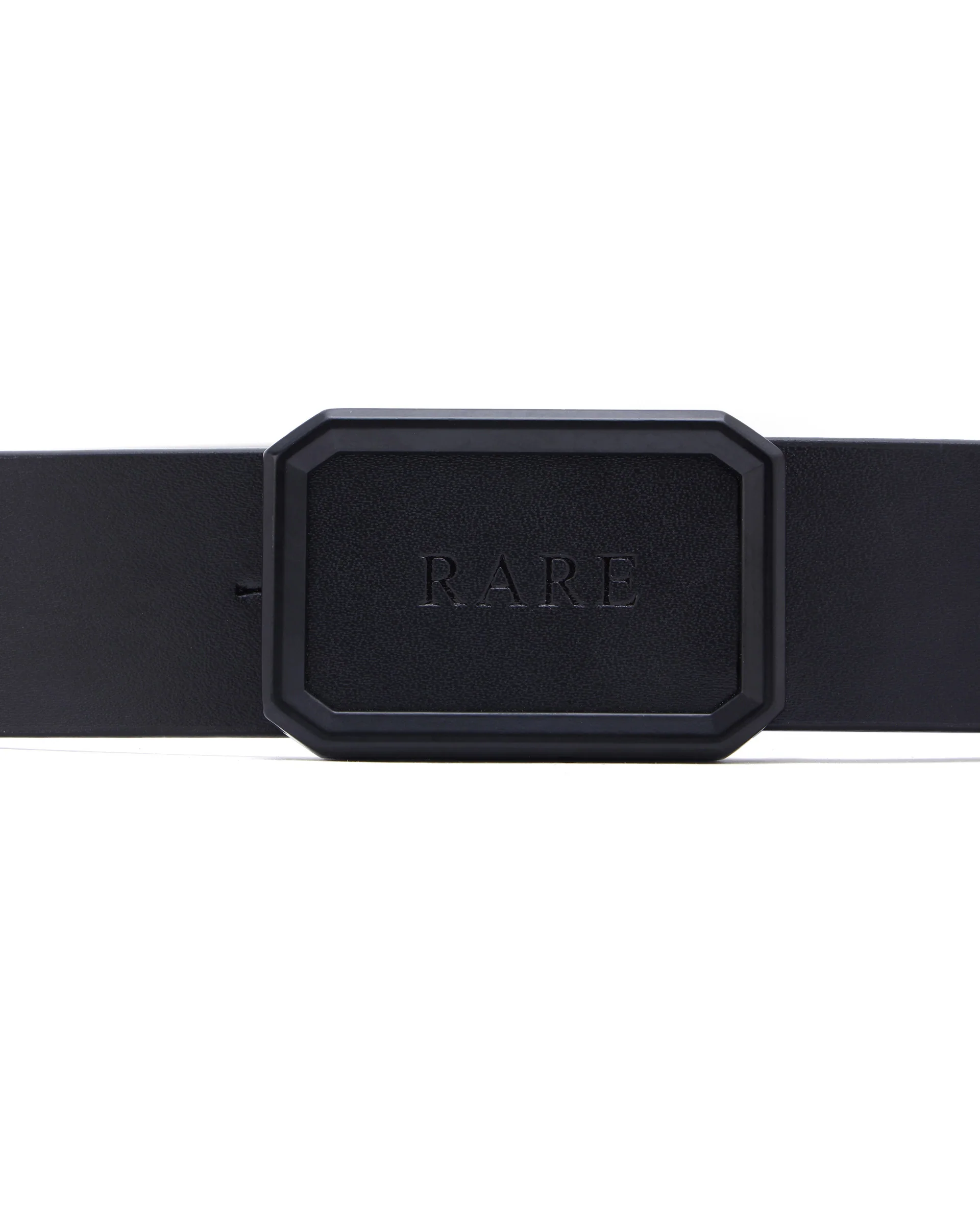 Rare Rabbit Men's Snape Black Genuine Leather Non-Reversible Smooth Grain Belt - Image 4