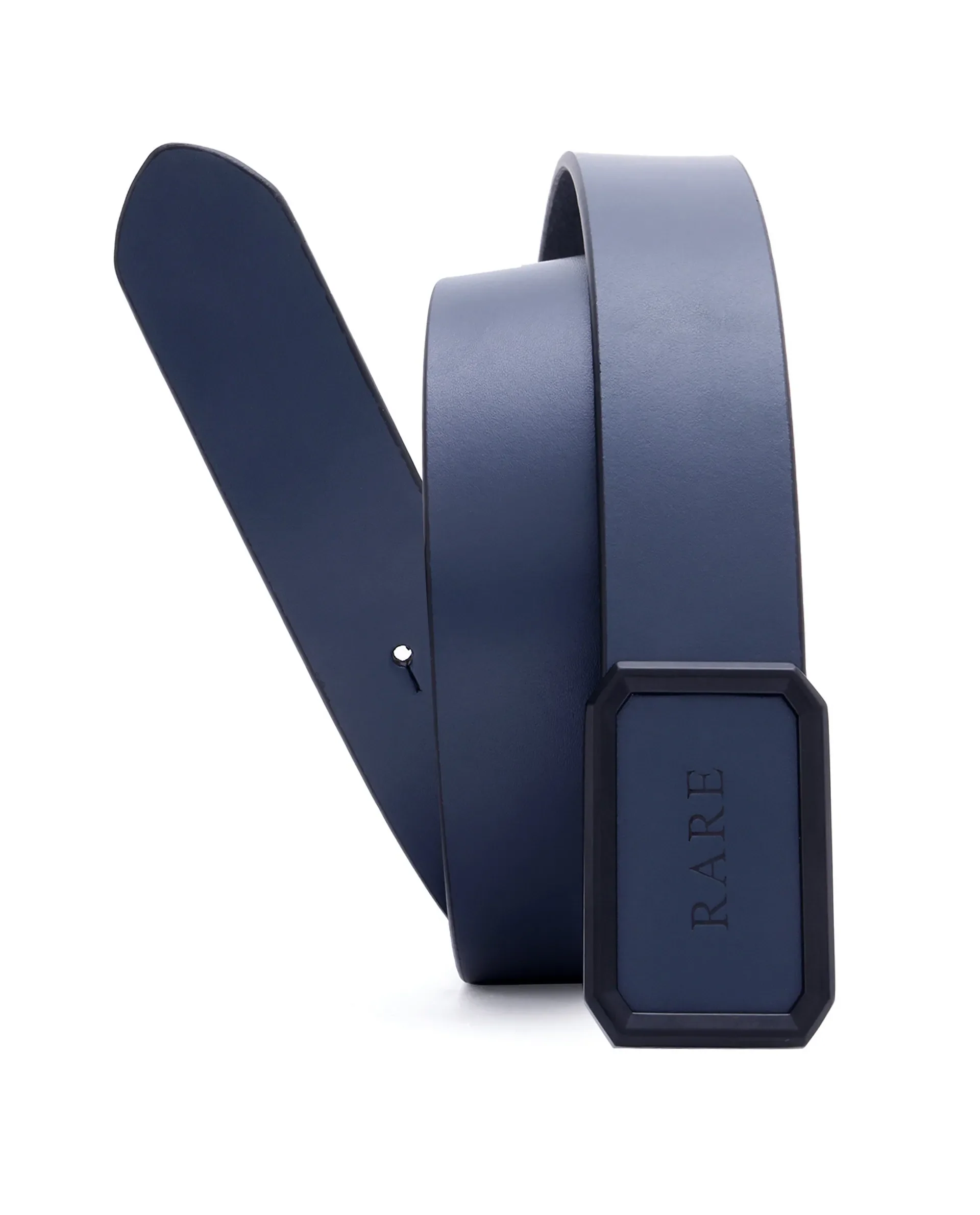 Rare Rabbit Men's Snape Blue Genuine Leather Non-Reversible Smooth Grain Belt - Image 2