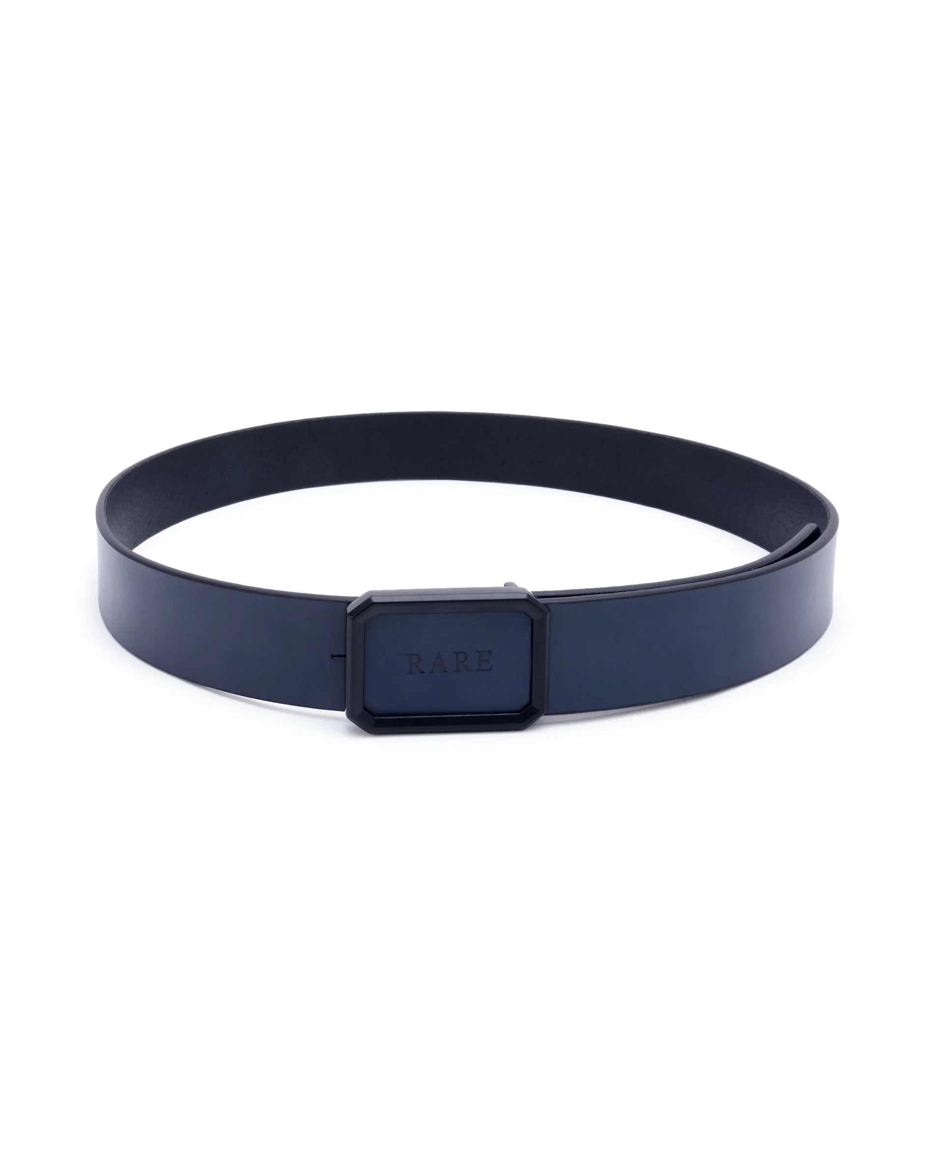 Rare Rabbit Men's Snape Blue Genuine Leather Non-Reversible Smooth Grain Belt - Image 3
