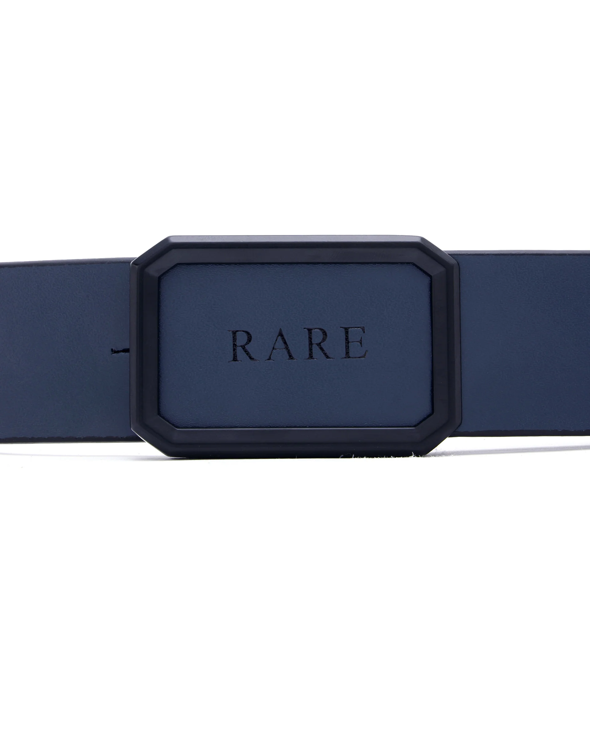 Rare Rabbit Men's Snape Blue Genuine Leather Non-Reversible Smooth Grain Belt - Image 4