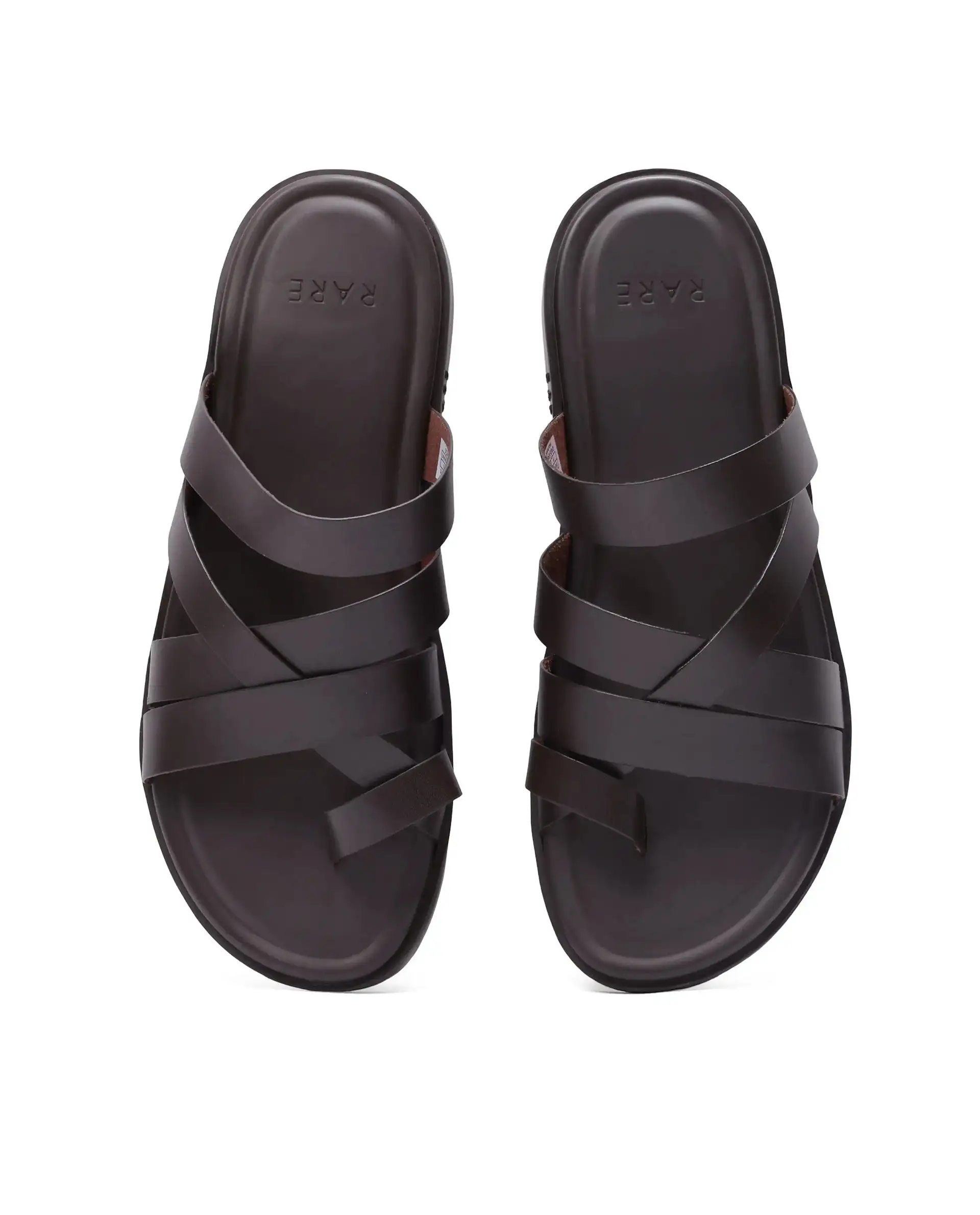 Rare Rabbit Men Soho Dark Coffee Slip-On Closure Sandal - Image 5