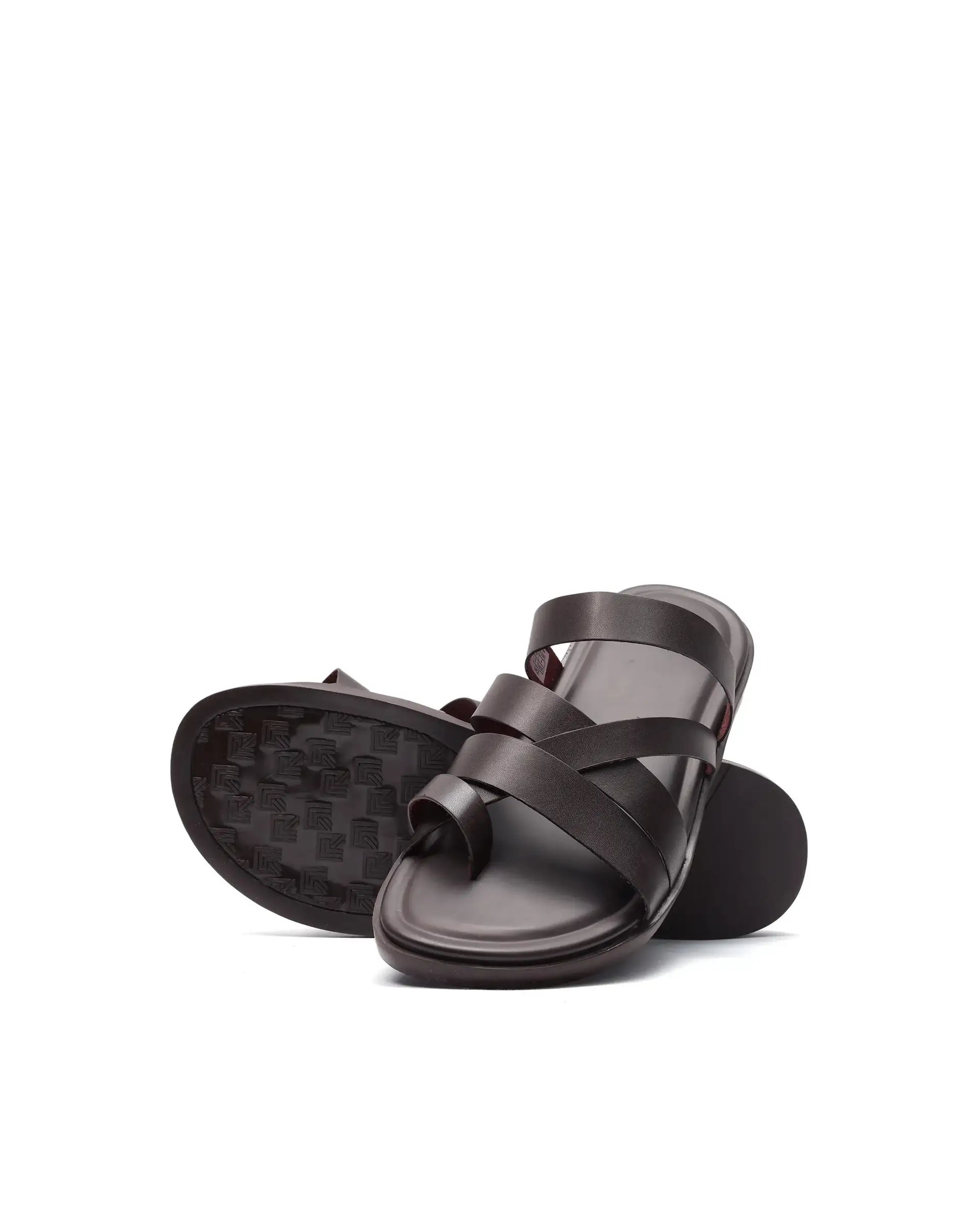Rare Rabbit Men Soho Dark Coffee Slip-On Closure Sandal - Image 6