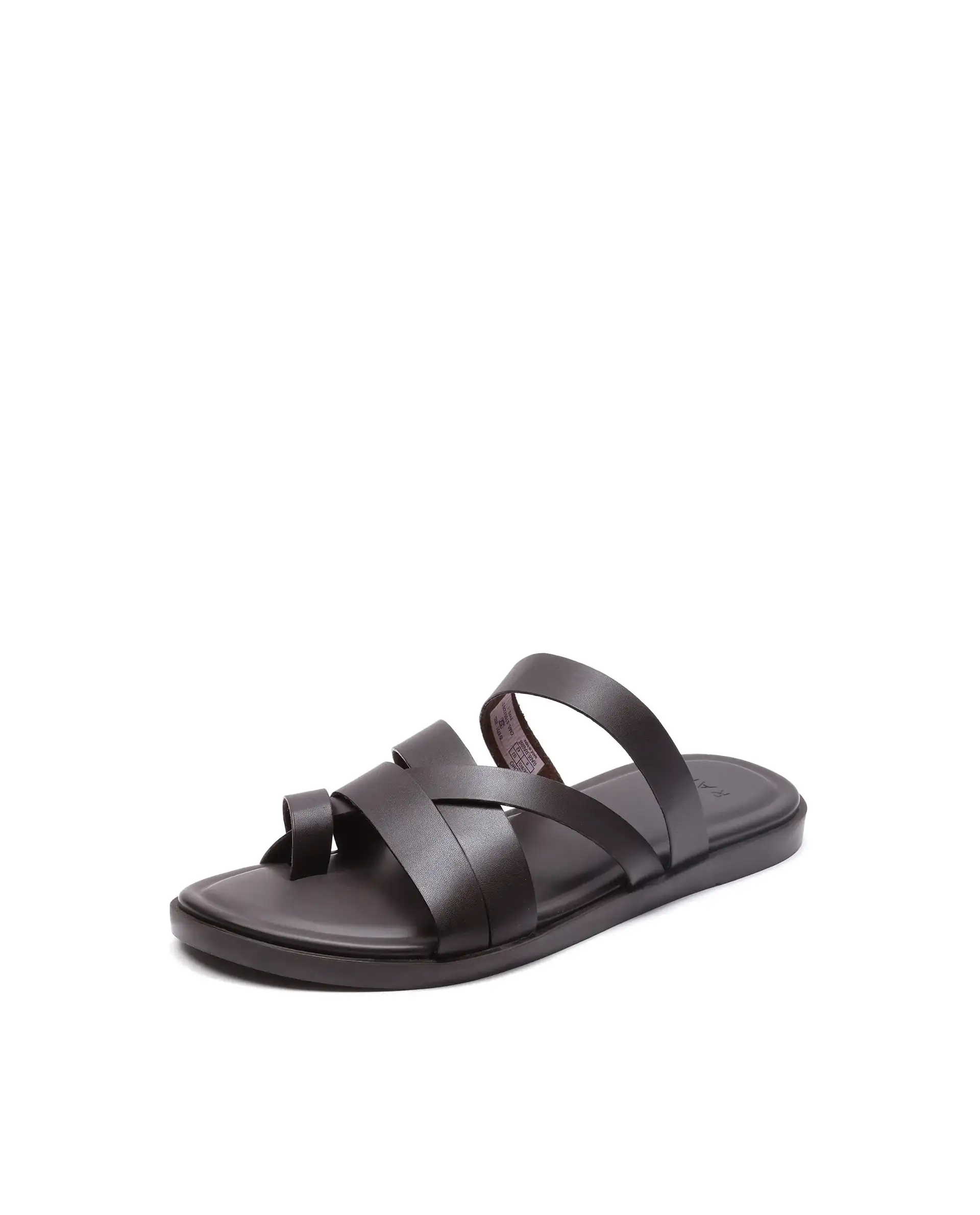 Rare Rabbit Men Soho Dark Coffee Slip-On Closure Sandal - Image 8