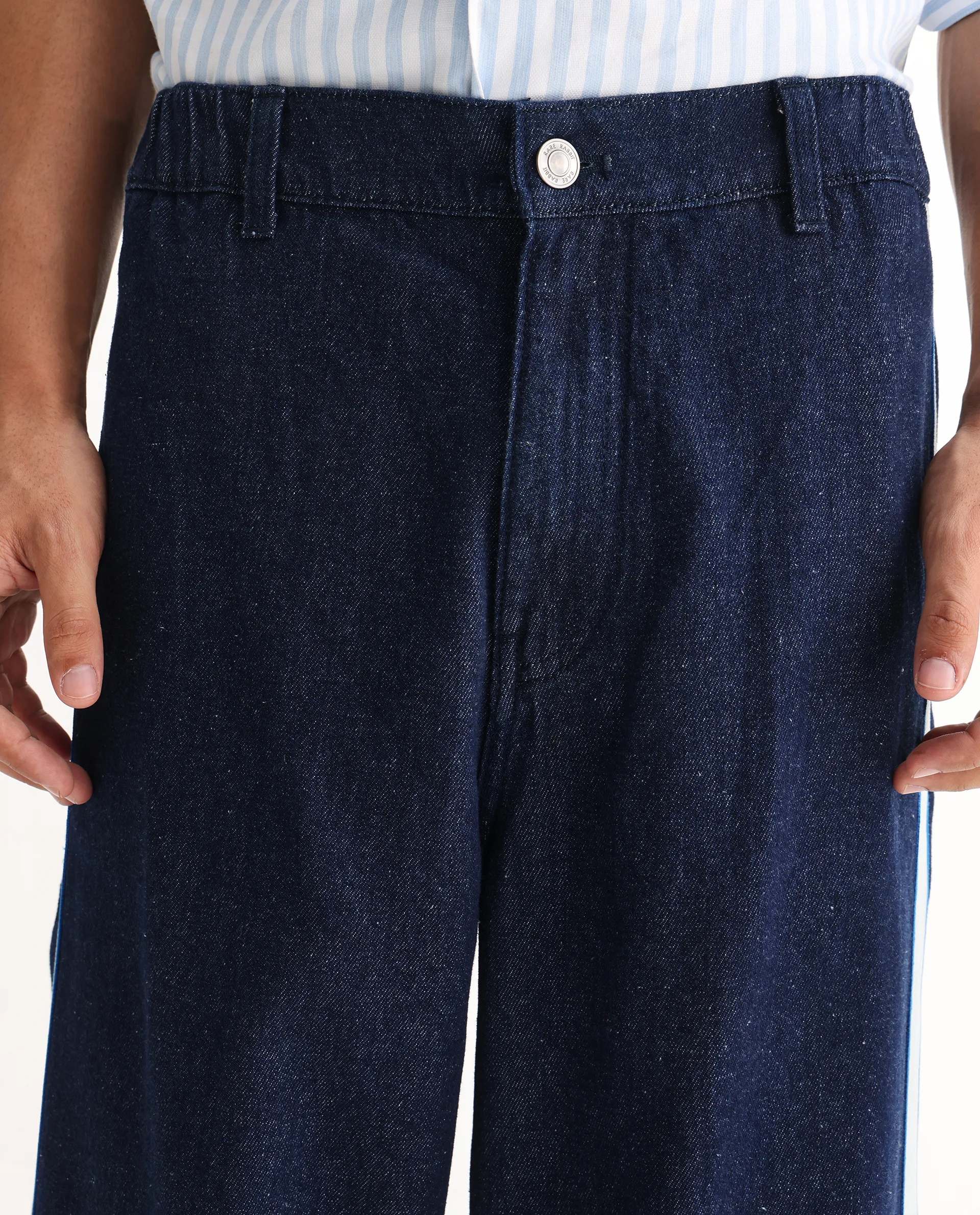 Rare Rabbit Men's Cotton Plain Baggy Fit Jeans - Image 3