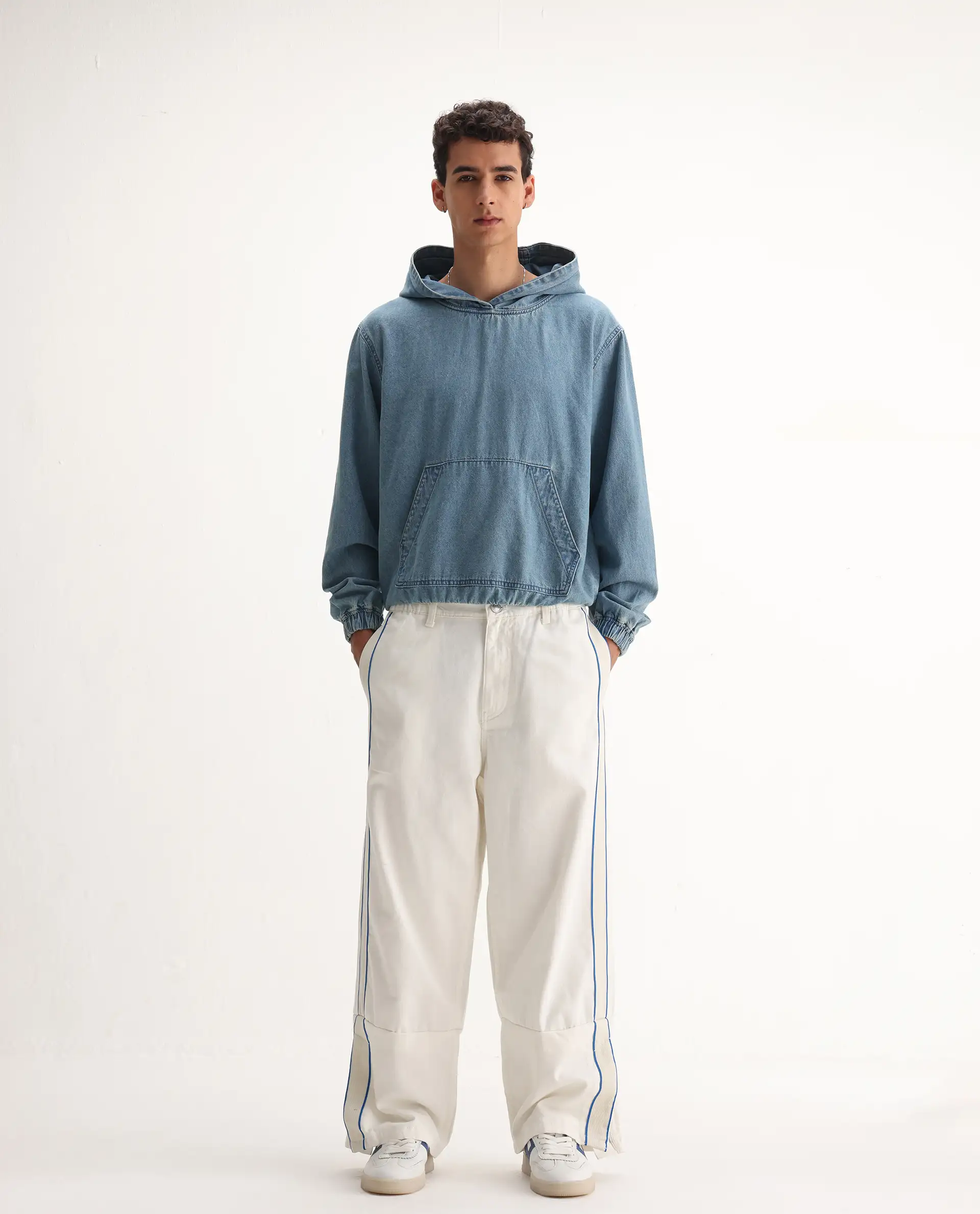 Rare Rabbit Men's Cotton Plain Baggy Fit Jeans - Image 4