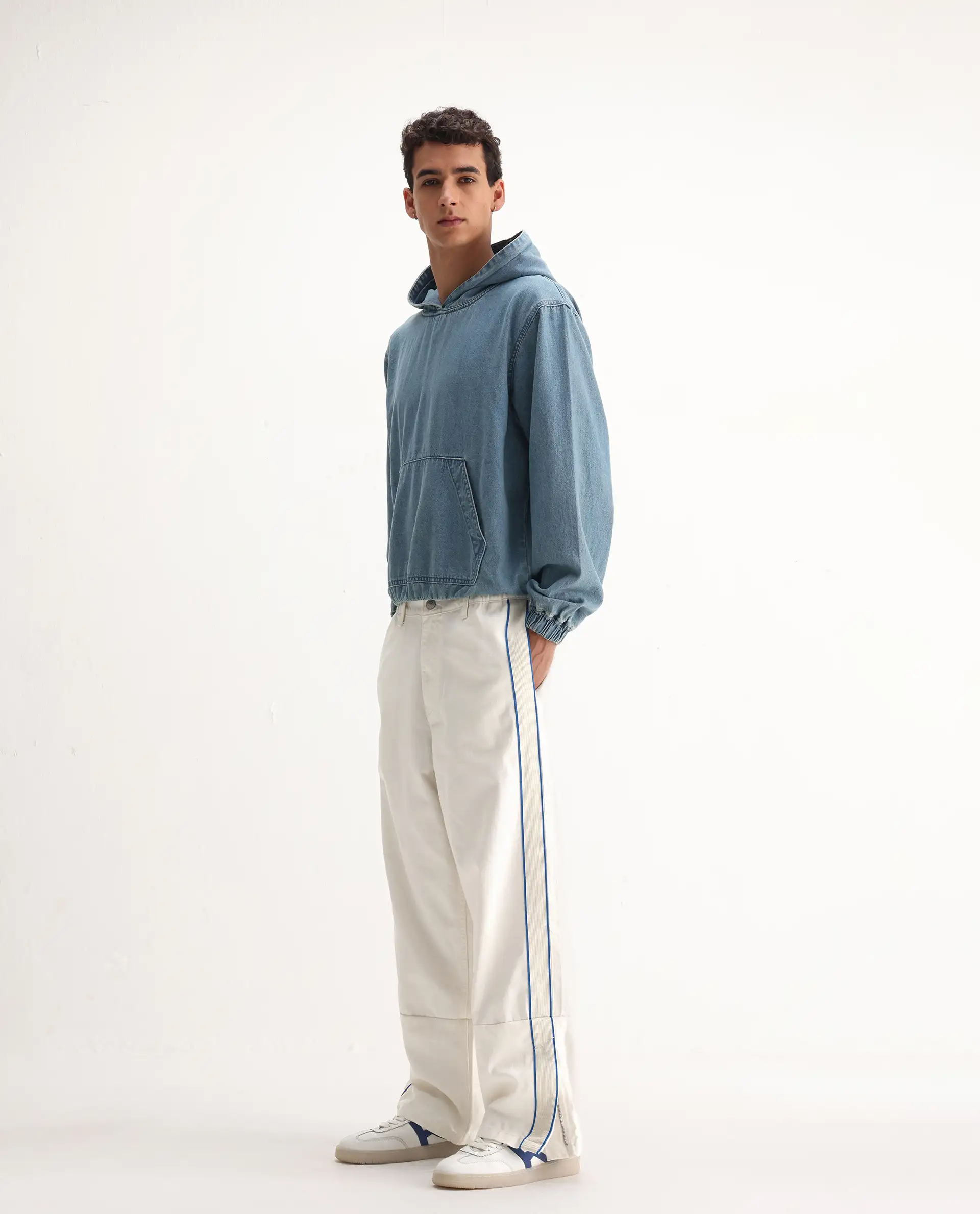 Rare Rabbit Men's Cotton Plain Baggy Fit Jeans - Image 5