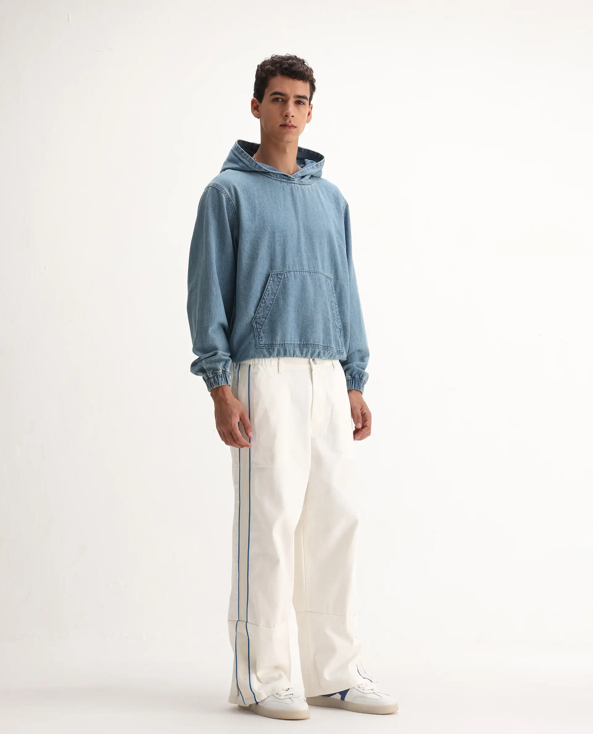 Rare Rabbit Men's Cotton Plain Baggy Fit Jeans - Image 6
