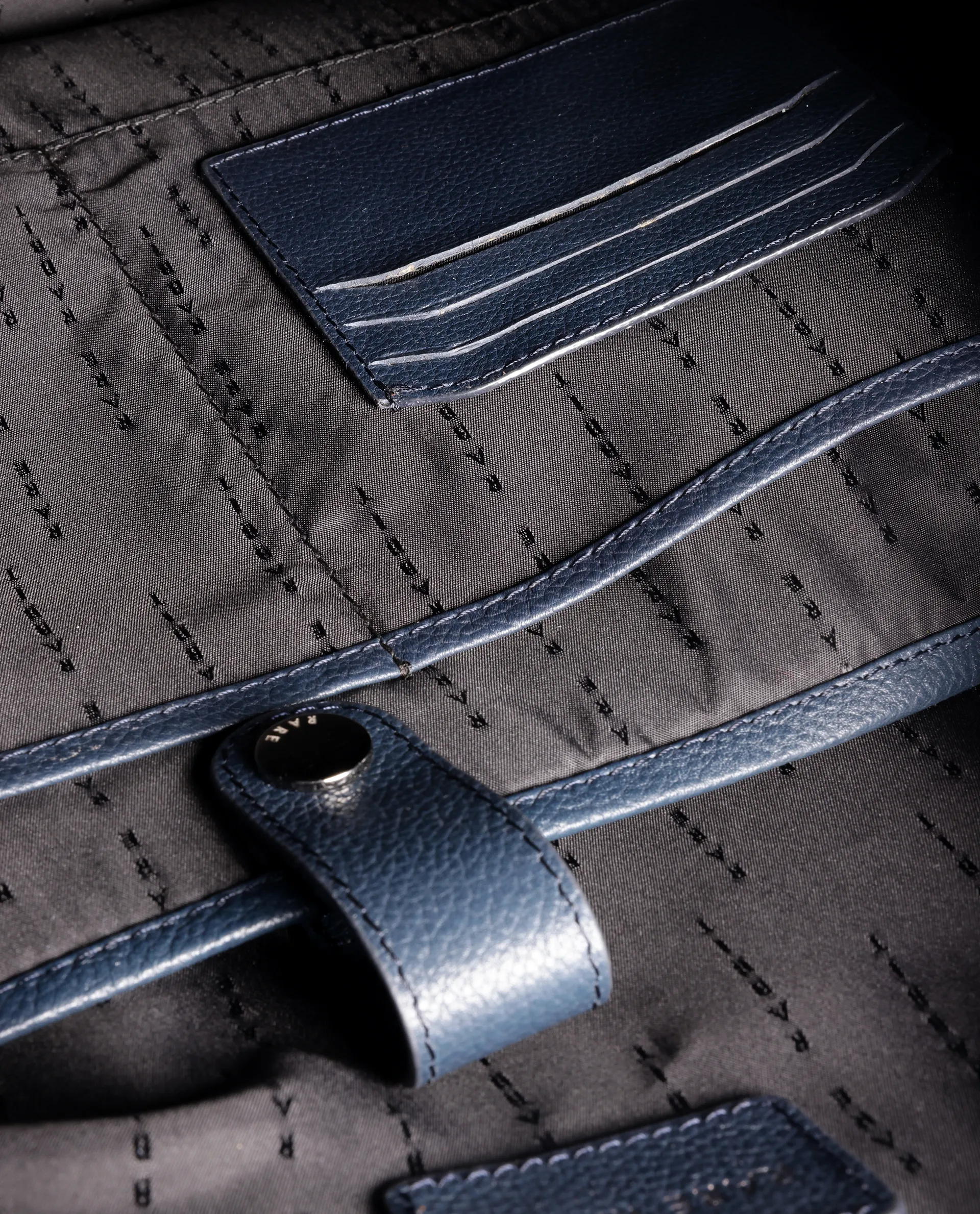 Rare Rabbit Men's Soraf Blue Monogram Print Duffle Bag (Limited Edition) - Image 4