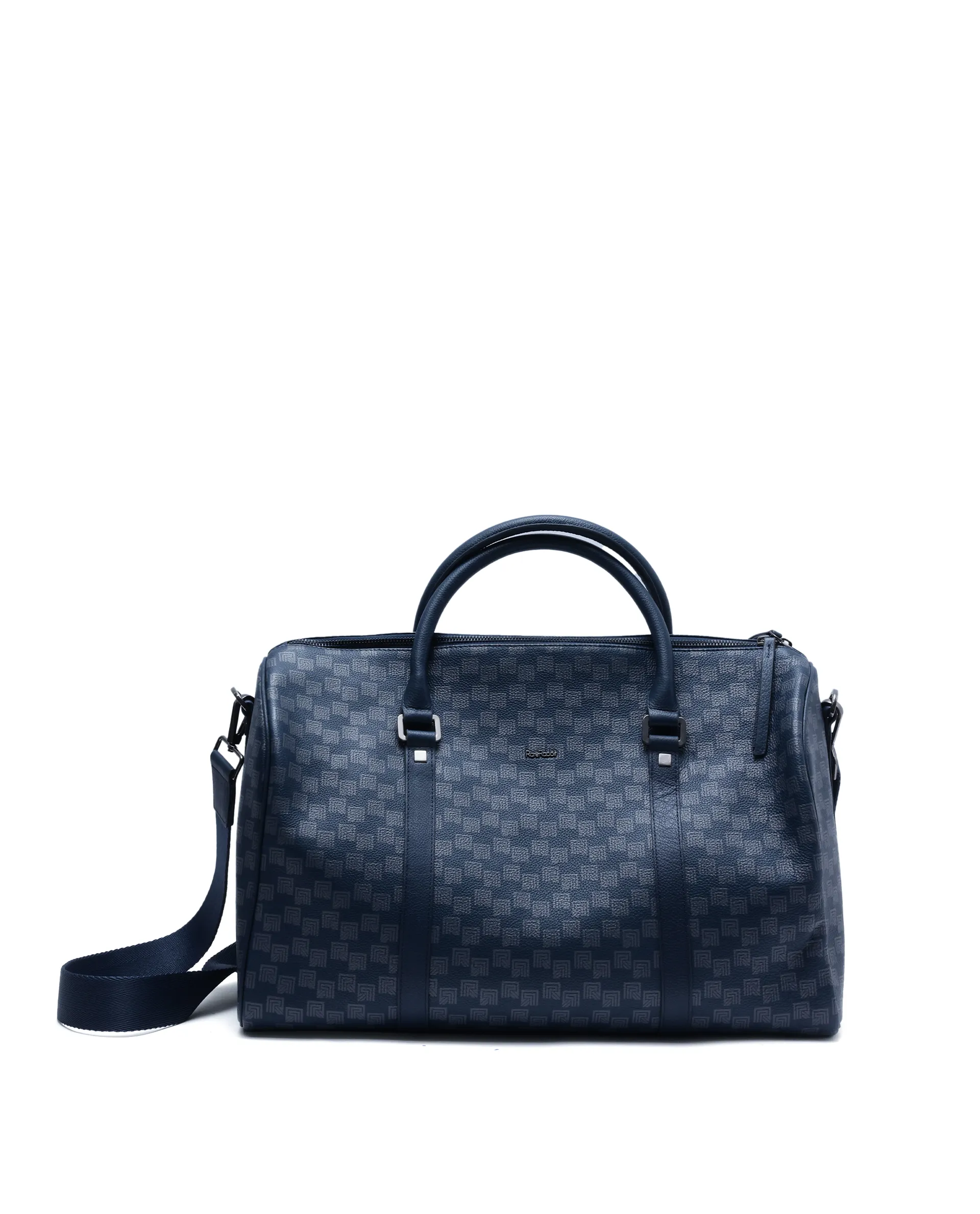 Rare Rabbit Men's Soraf Blue Monogram Print Duffle Bag (Limited Edition) - Image 6