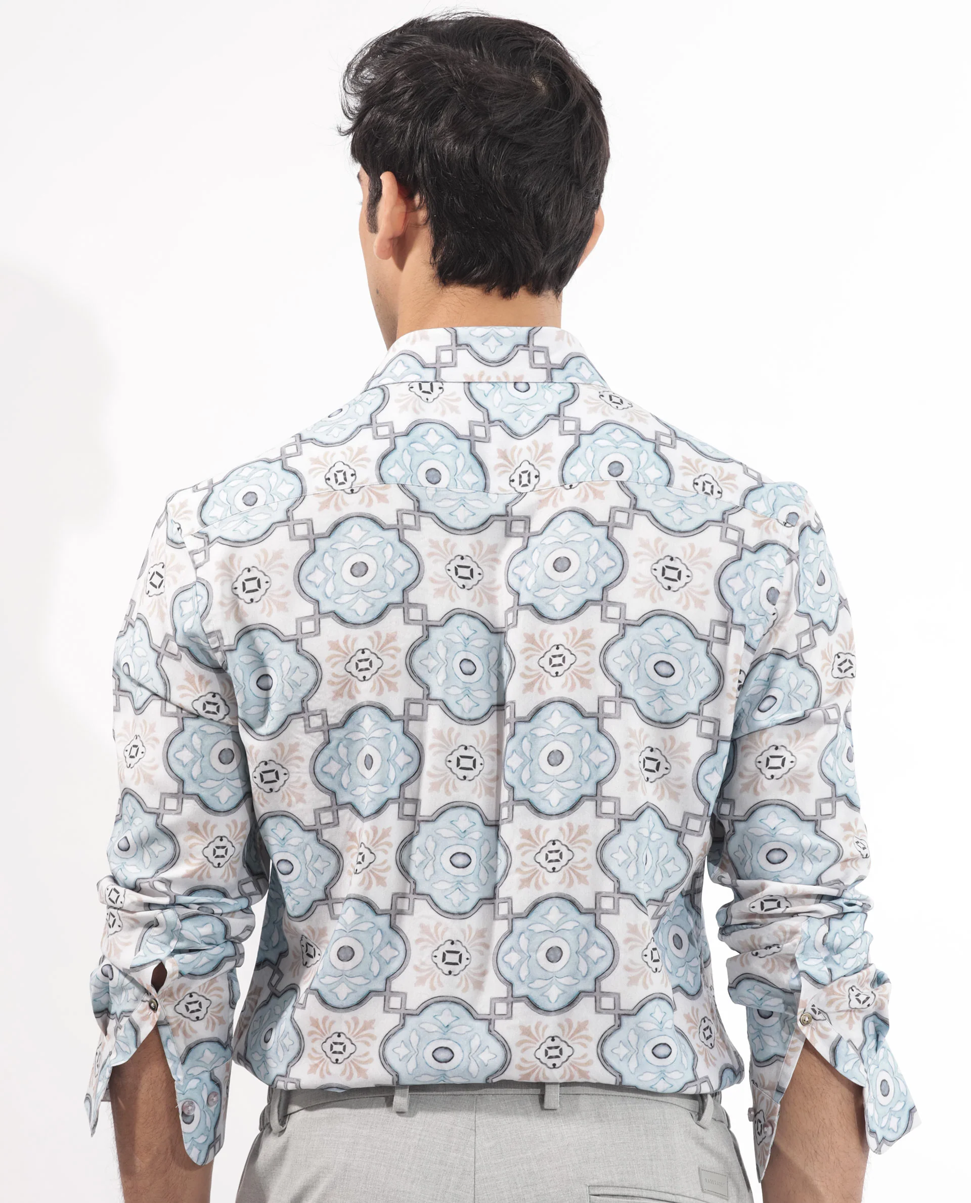 Rare Rabbit Men's Soren Multi Viscose Floral Print Regular Fit Full Sleeve Collared Shirt - Image 10