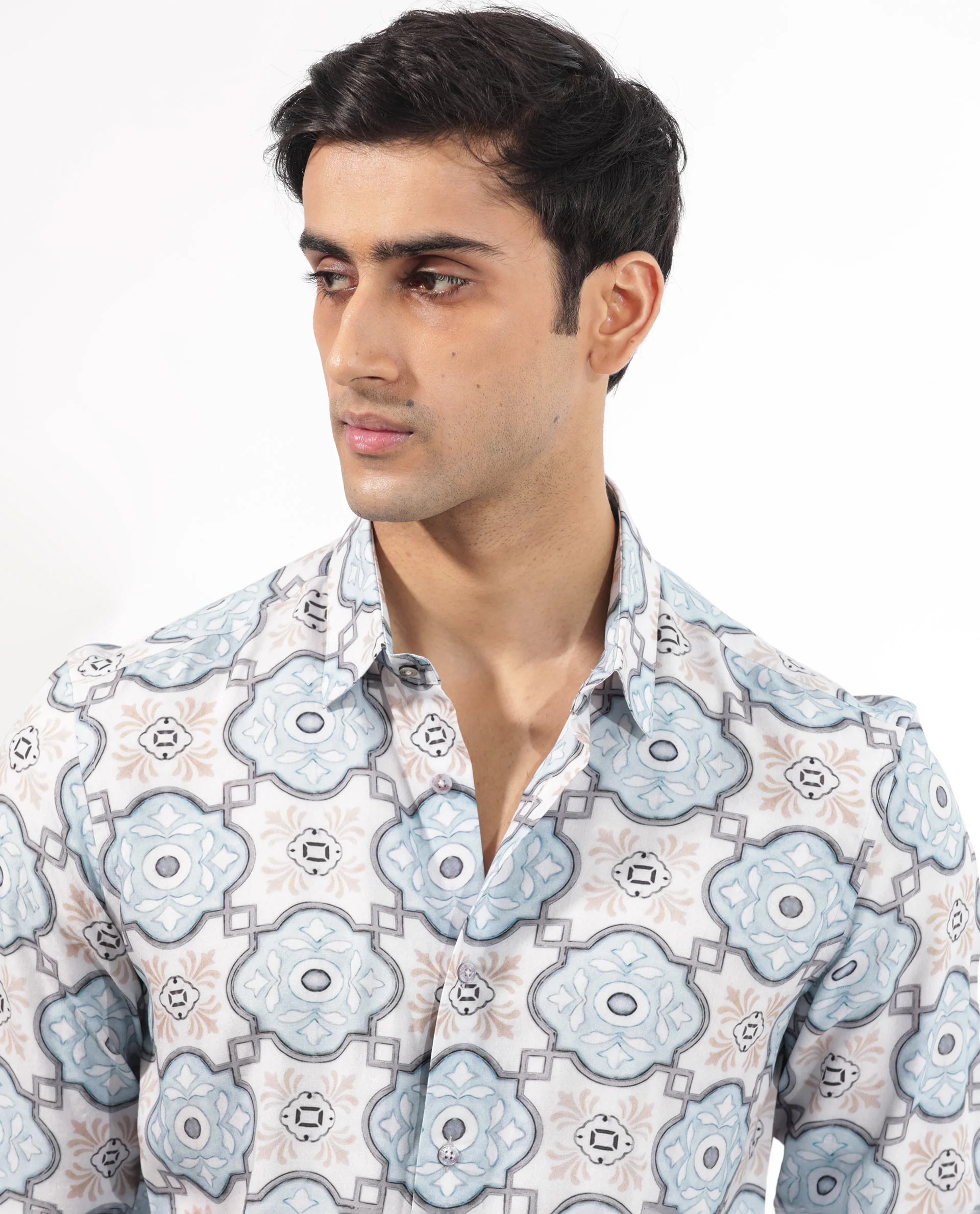 Rare Rabbit Men's Soren Multi Viscose Floral Print Regular Fit Full Sleeve Collared Shirt - Image 2