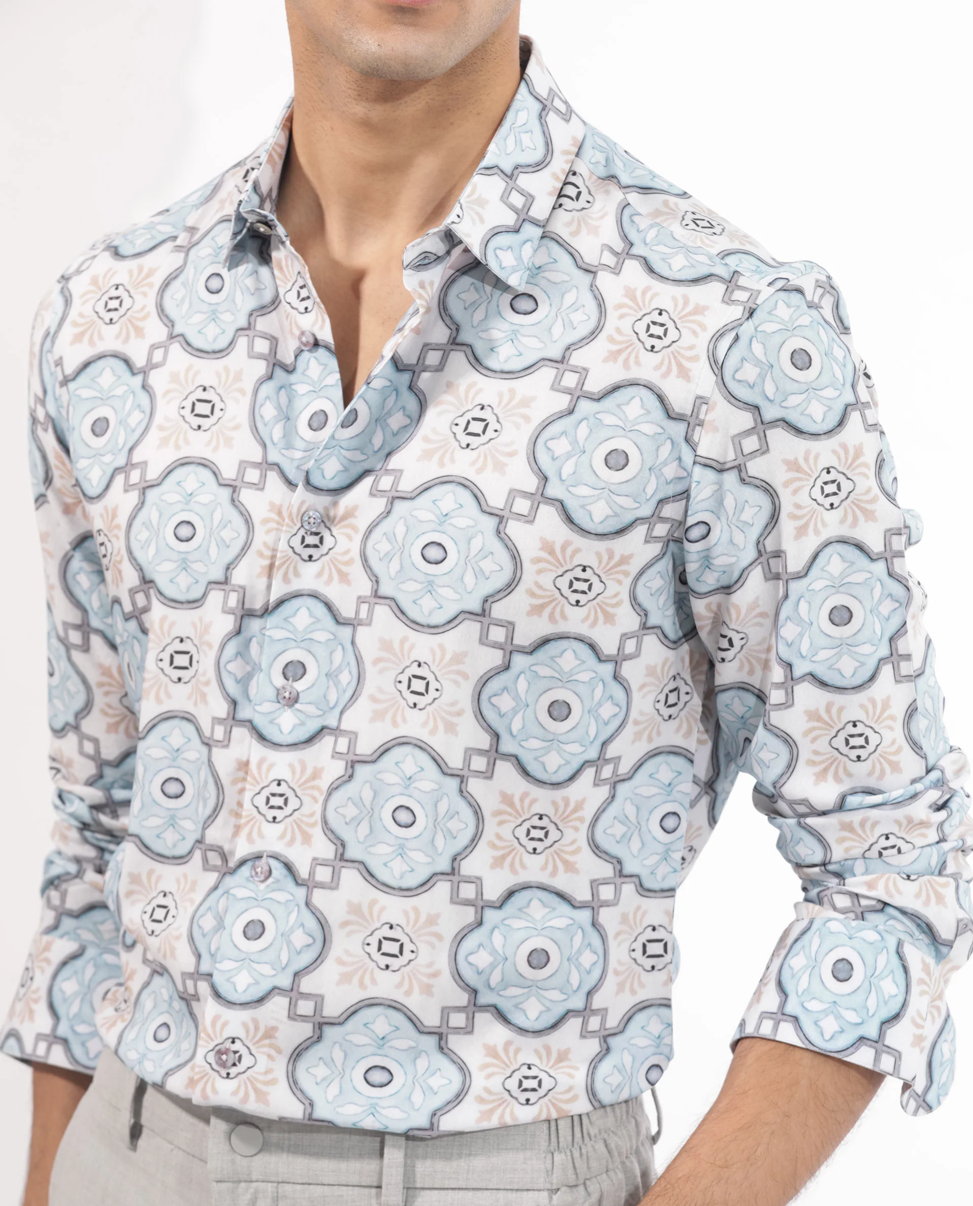 Rare Rabbit Men's Soren Multi Viscose Floral Print Regular Fit Full Sleeve Collared Shirt - Image 6