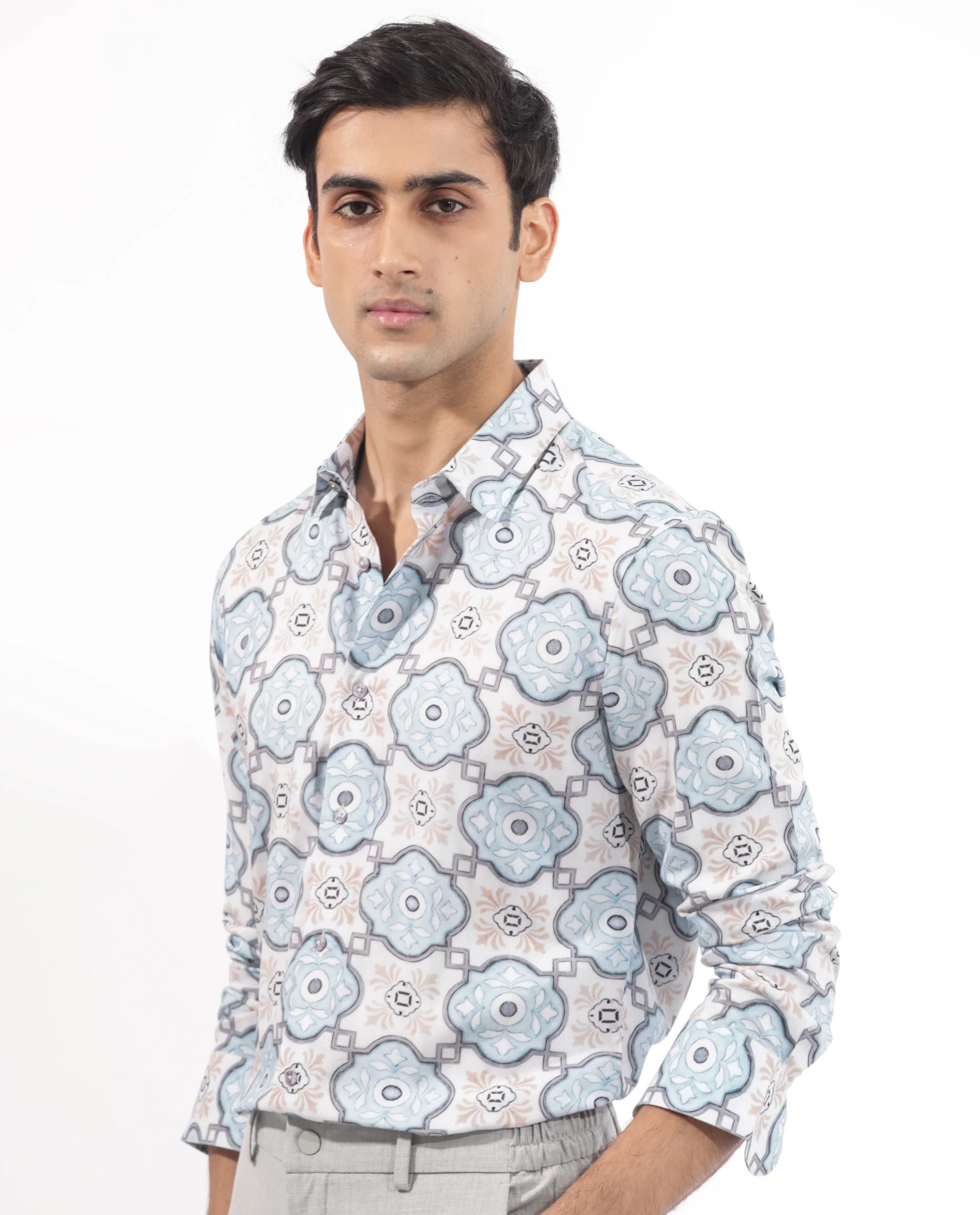 Rare Rabbit Men's Soren Multi Viscose Floral Print Regular Fit Full Sleeve Collared Shirt - Image 8
