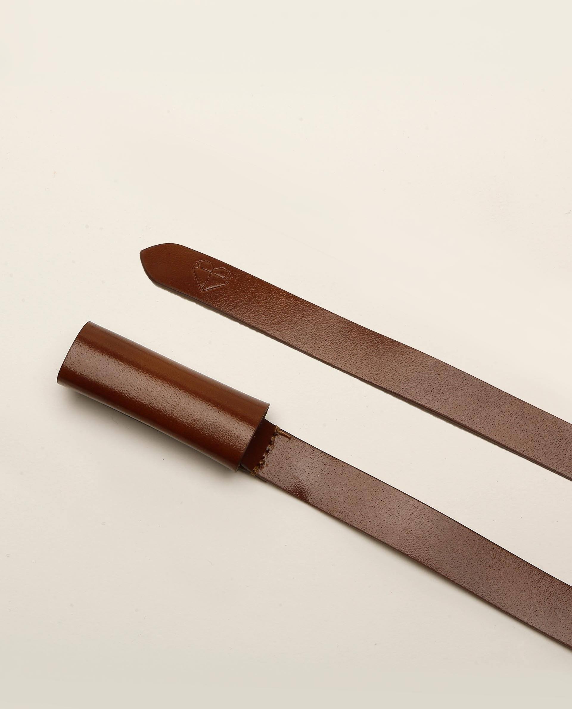 Spainish-Womens Leather Belt -Tan - Image 2