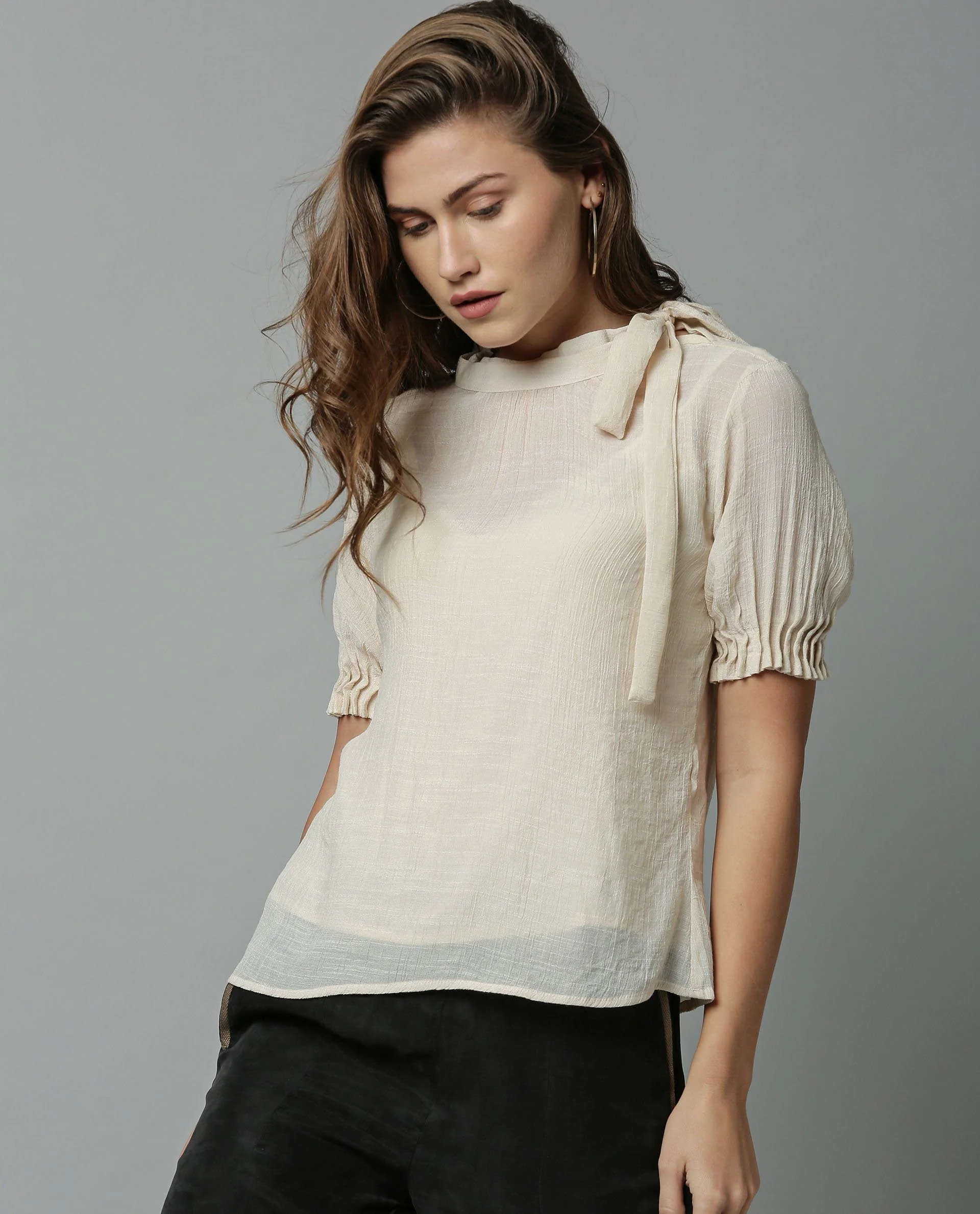 Rareism Women Sparrow Offwhite Top Short Sleeves - Image 6