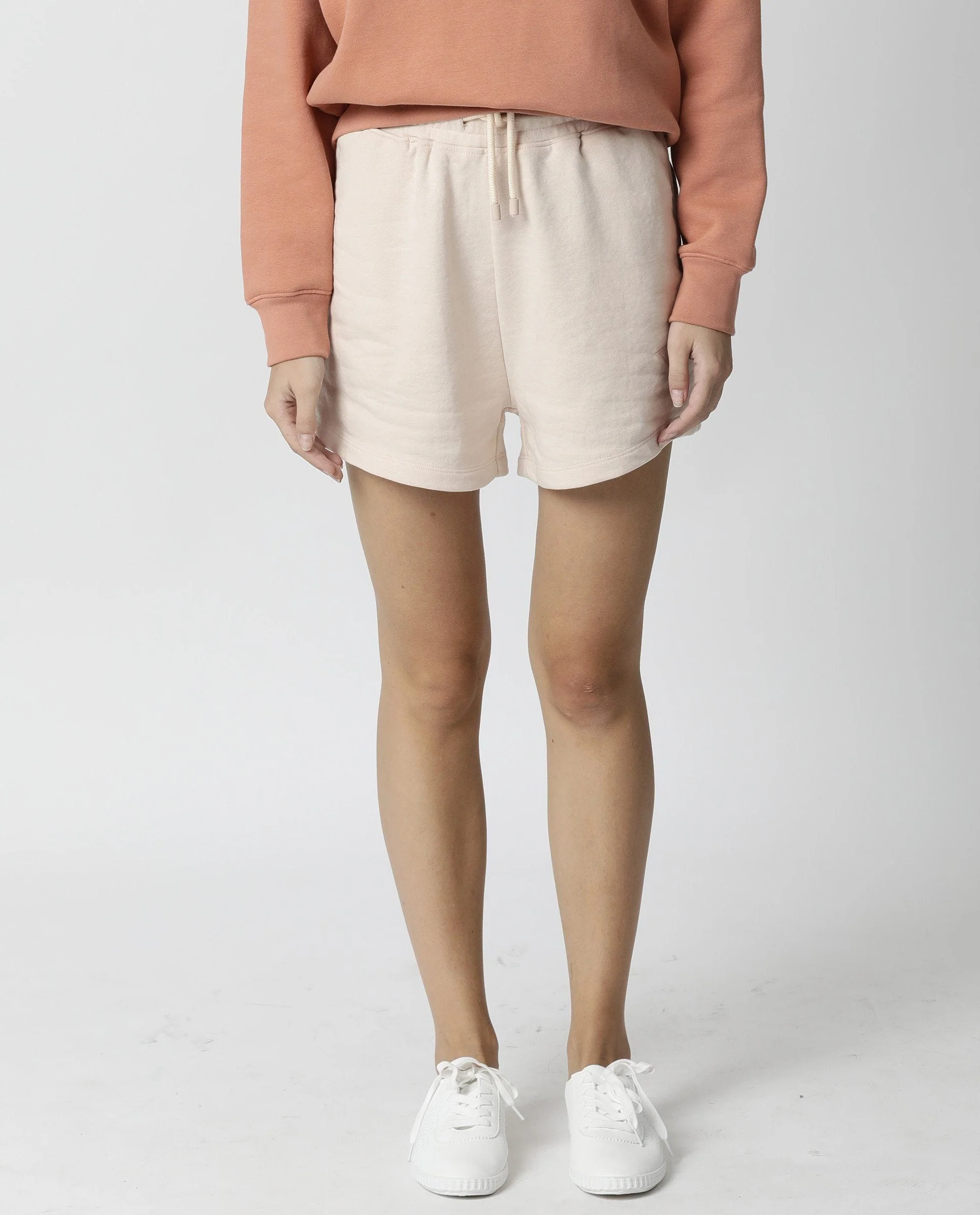 Rareism Women's Spence Beige Polyester Blend Plain Mini Regular Fit Shorts - Image 3