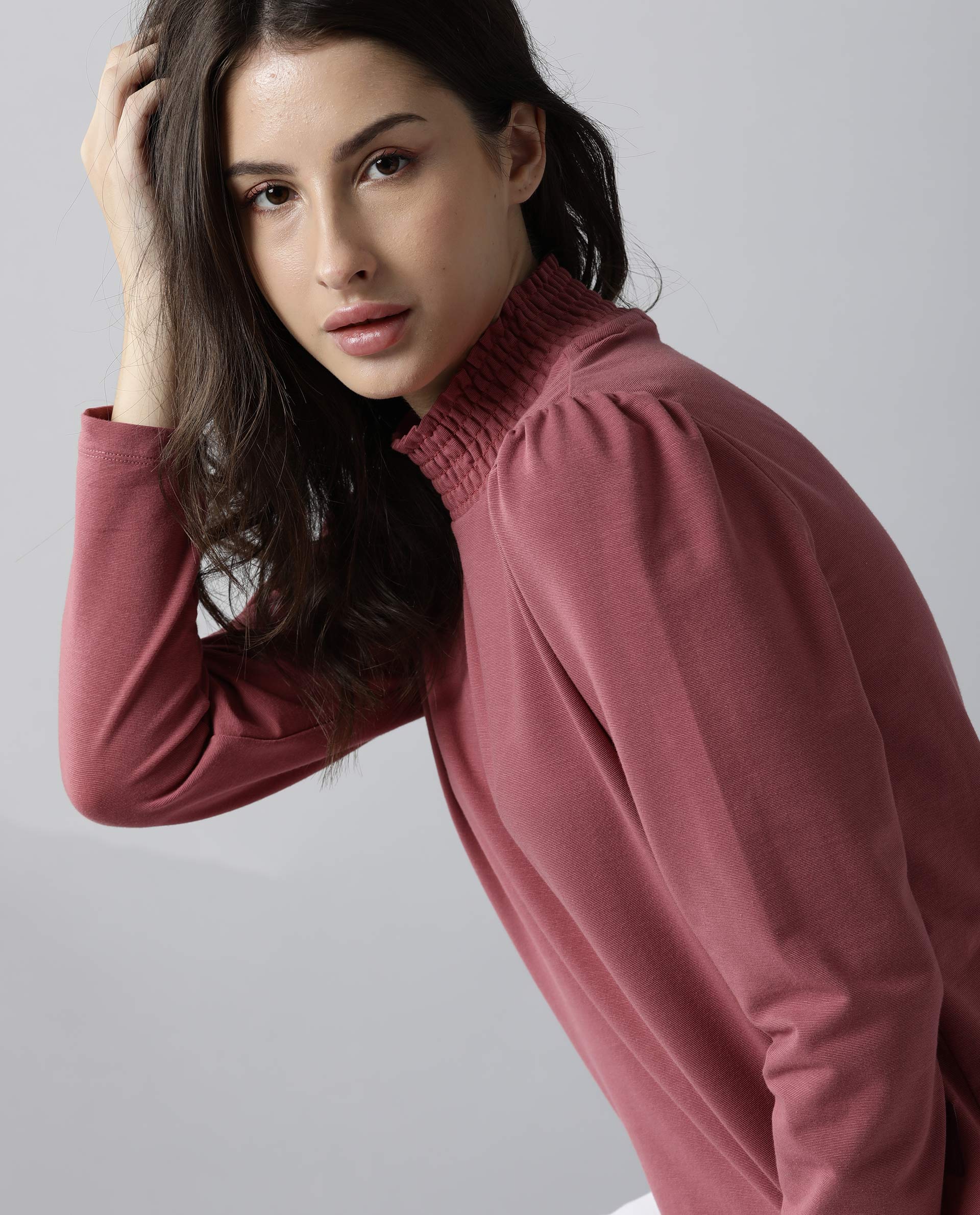 Rareism Women Spinny Pink T-Shirt Full Sleeves - Image 10