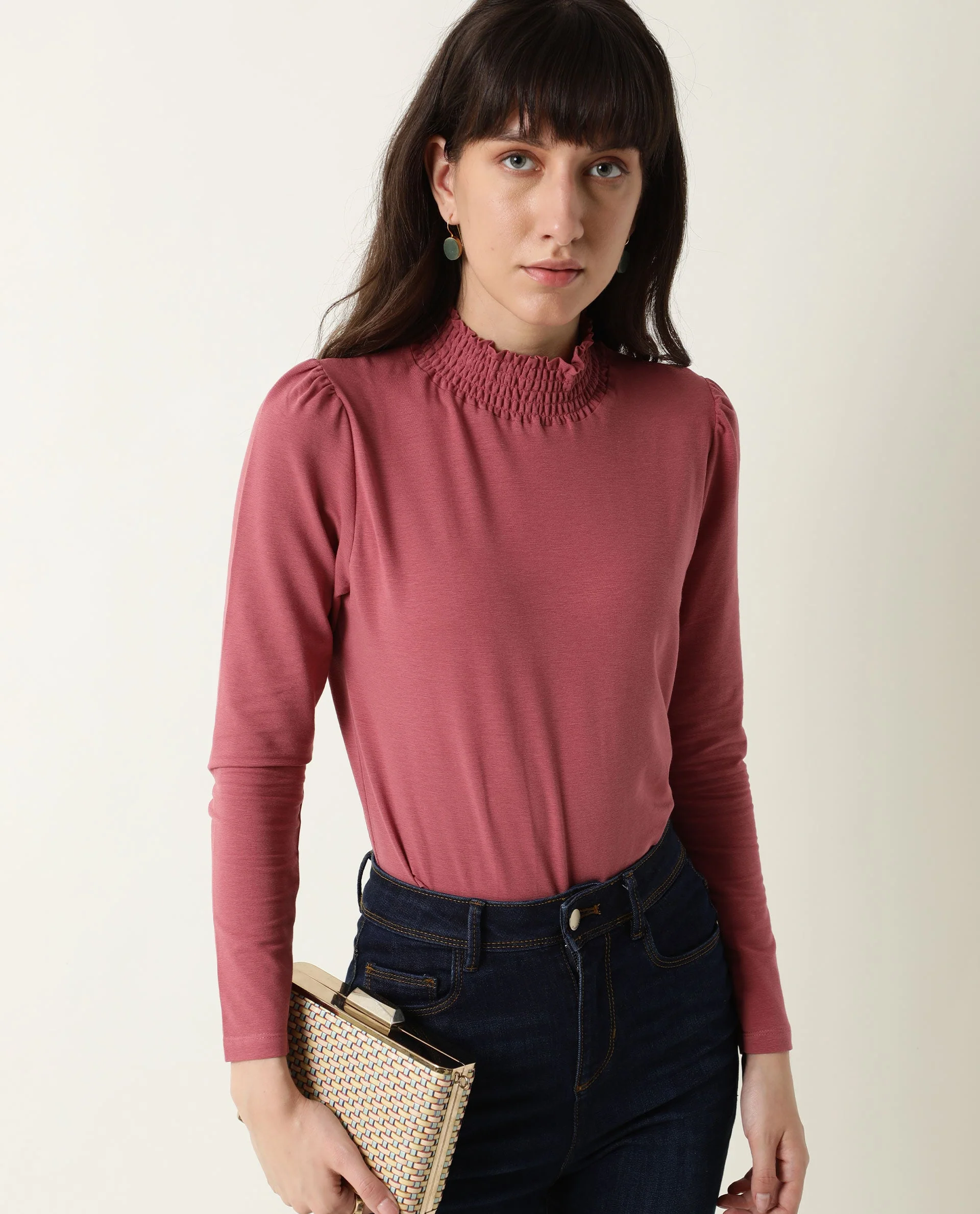 Rareism Women Spinny Pink T-Shirt Full Sleeves - Image 3