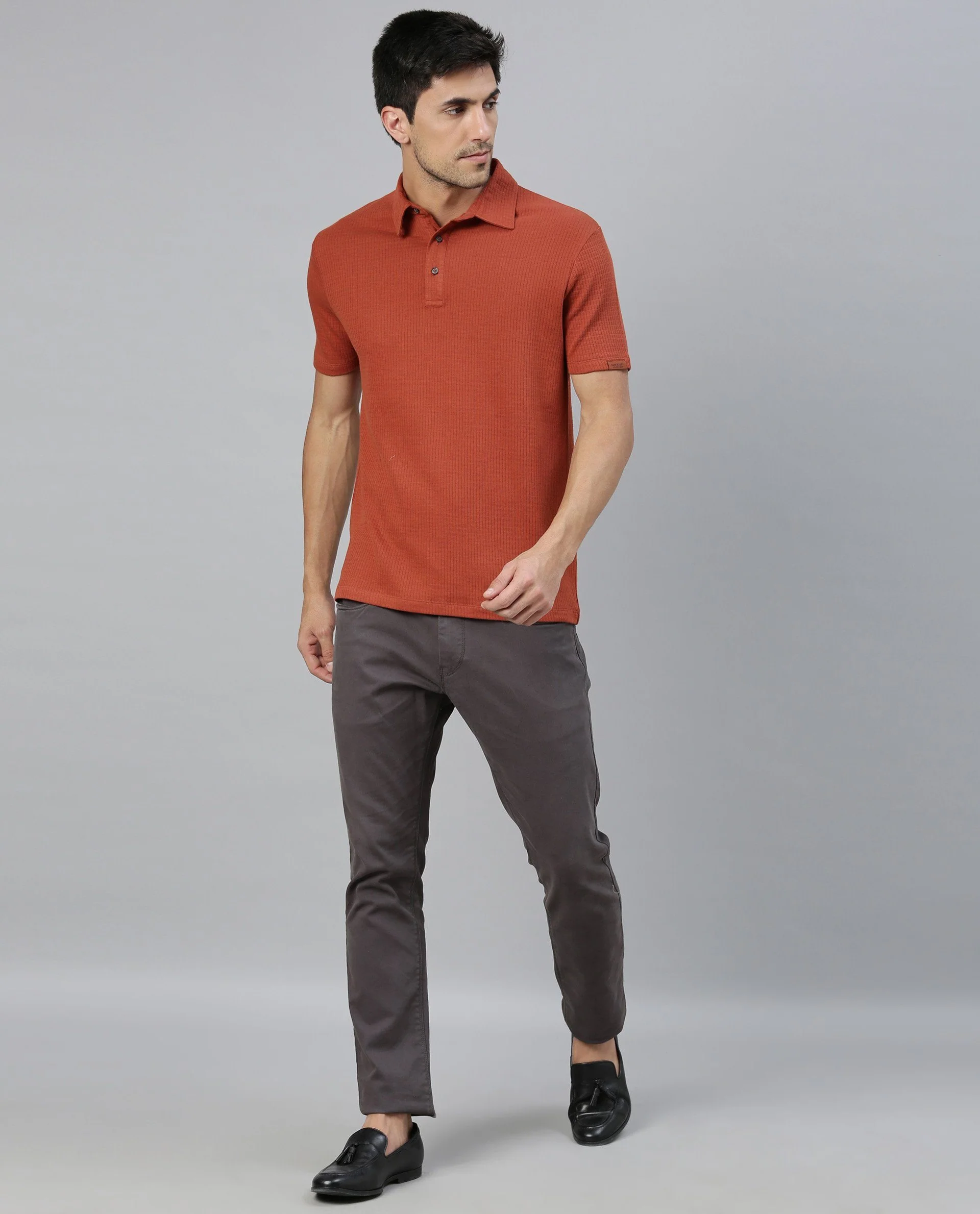 Rare Rabbit Men's Spock 4 Grey Cotton Regular Fit Trouser - Image 5