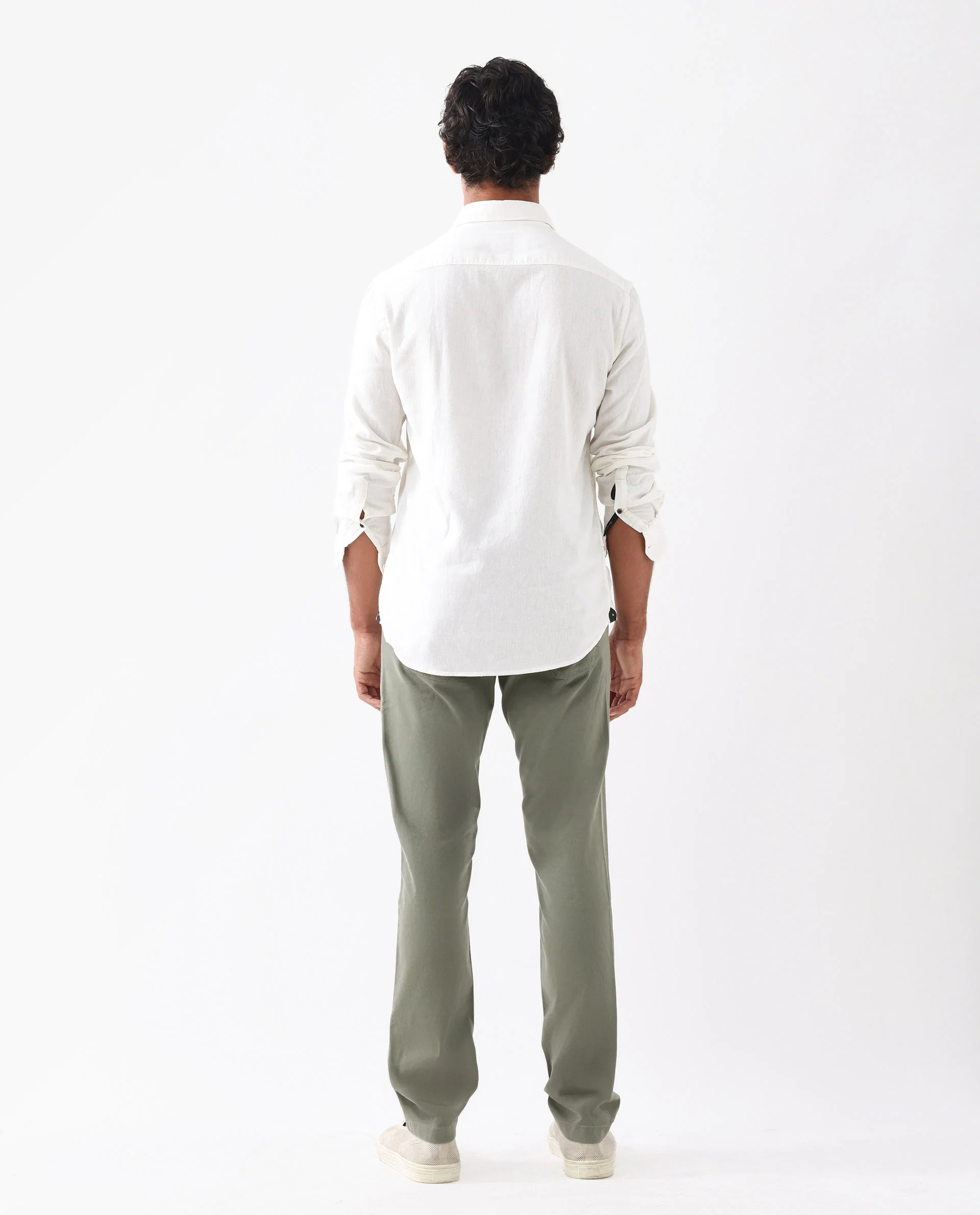 Rare Rabbit Men's Spoke 24 Pastel Green Cotton Blend Plain Regular Fit Trouser - Image 6