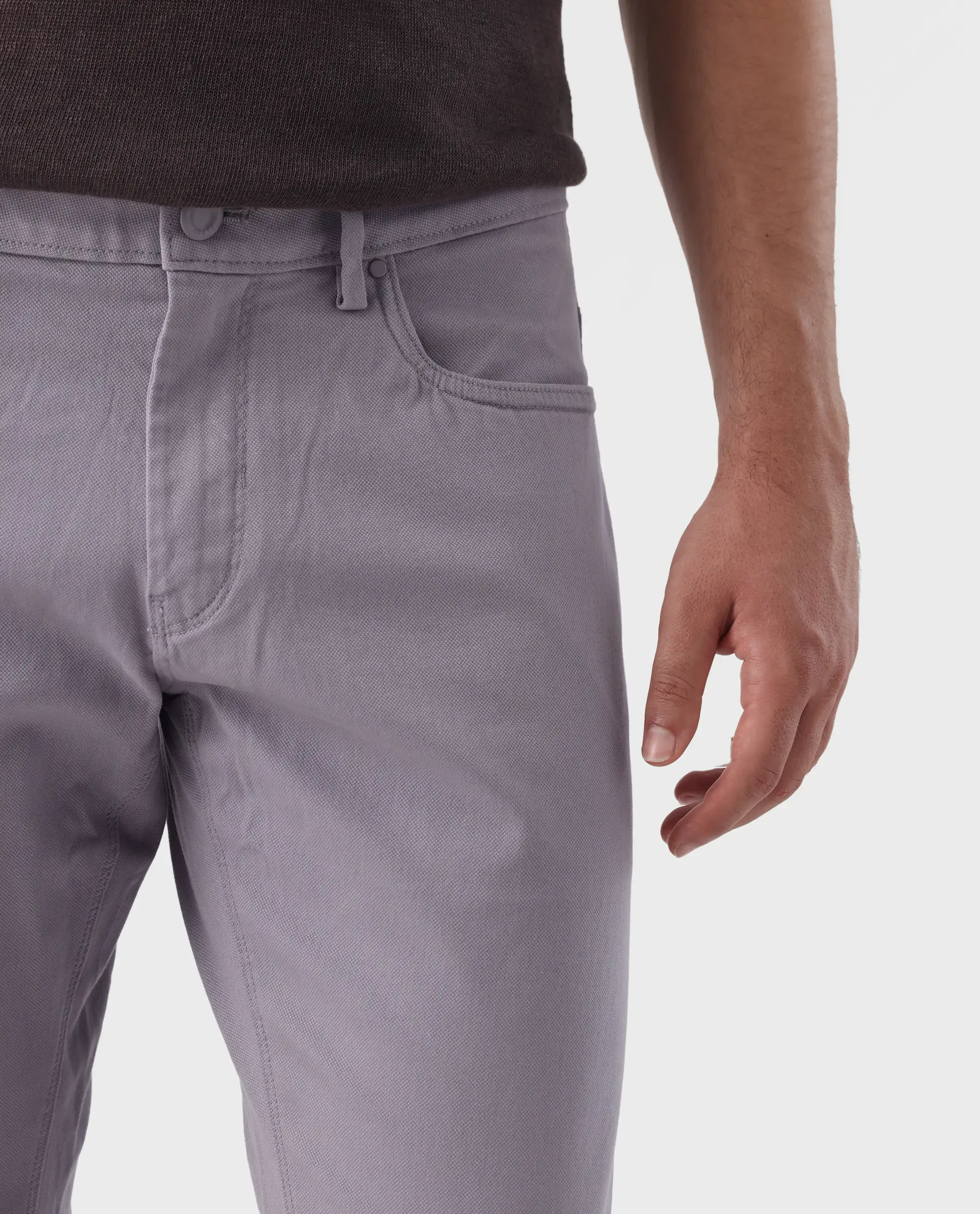 Rare Rabbit Men's Spoke -24 Pastel Purple Cotton Blend Plain Regular Fit Trouser - Image 3