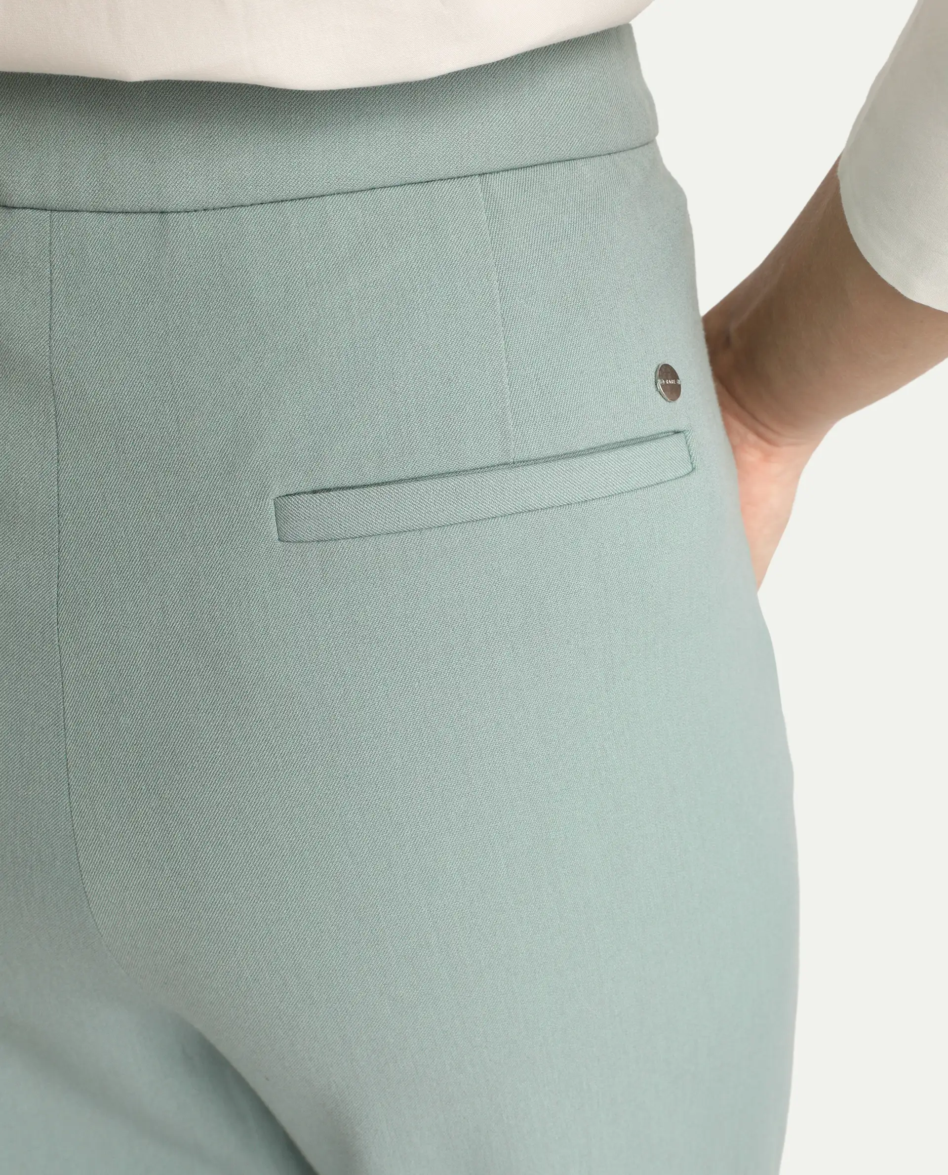 Rareism Women's Srait Aqua Polyester blend Straight Fit Travel Trouser - Image 6