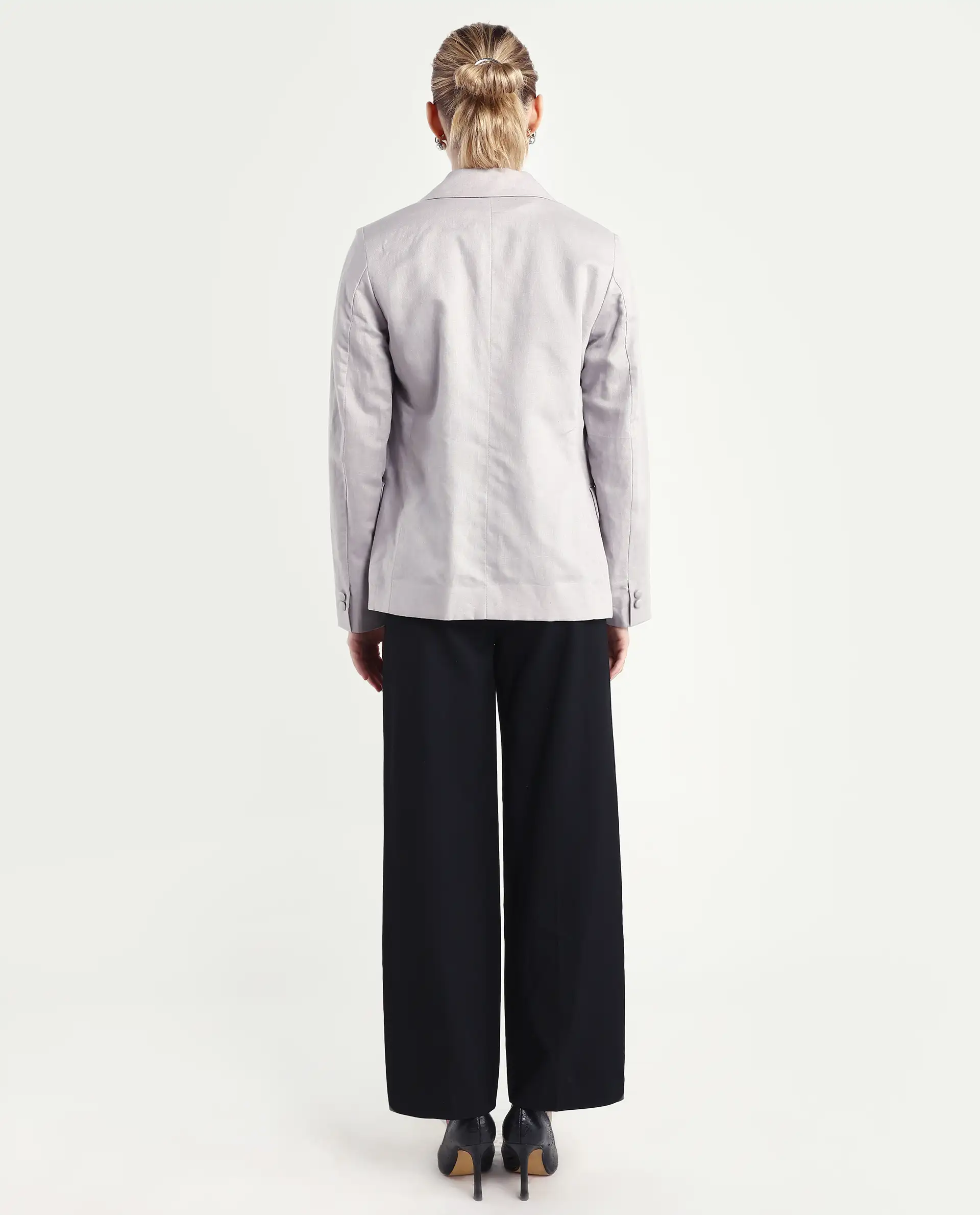 Rareism Women's Srait Black Polyester Blend Straight Fit Travel Trouser - Image 7
