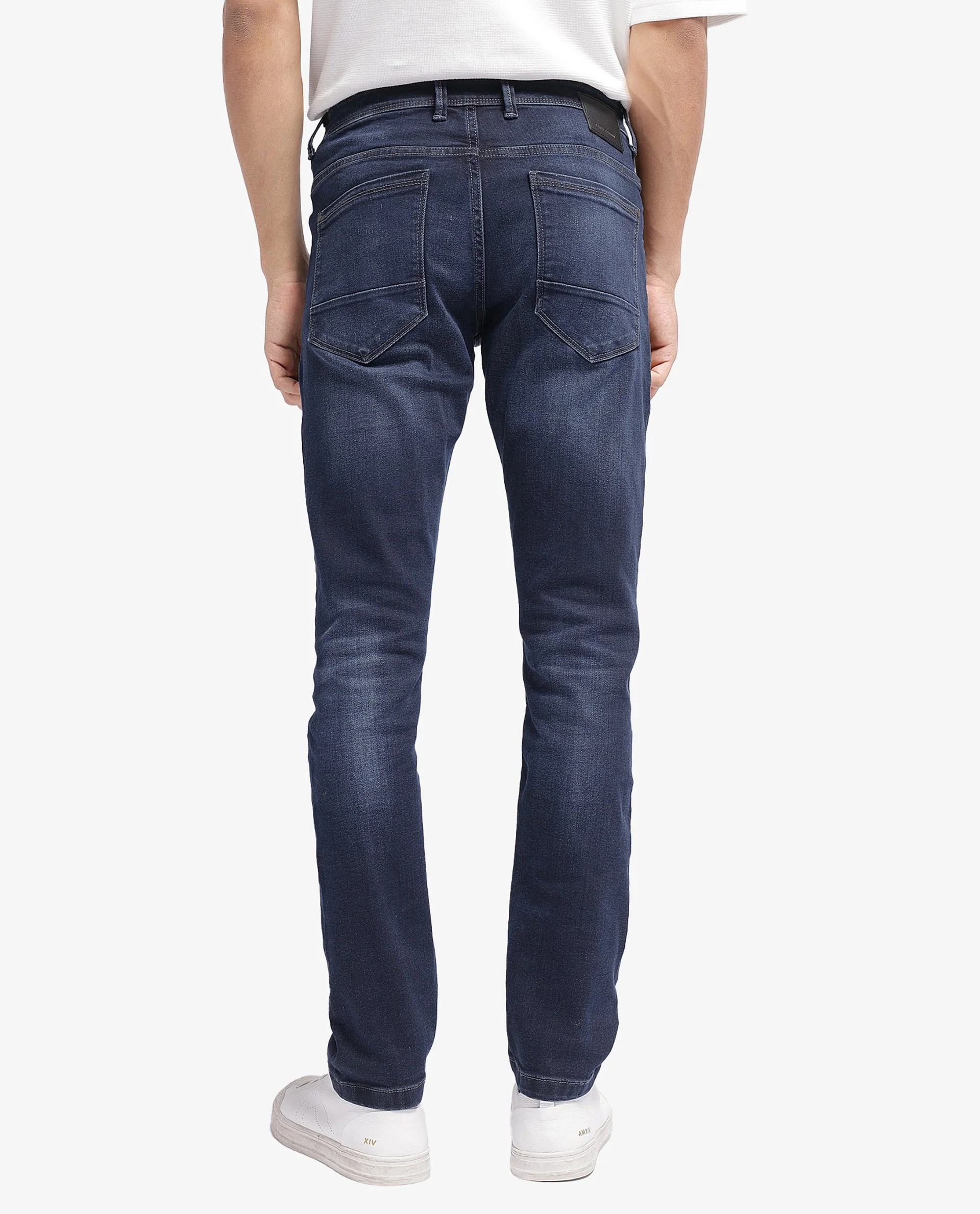 Rare Rabbit Men's Cotton Blend Plain Hawk Slim Fit Jeans - Image 4