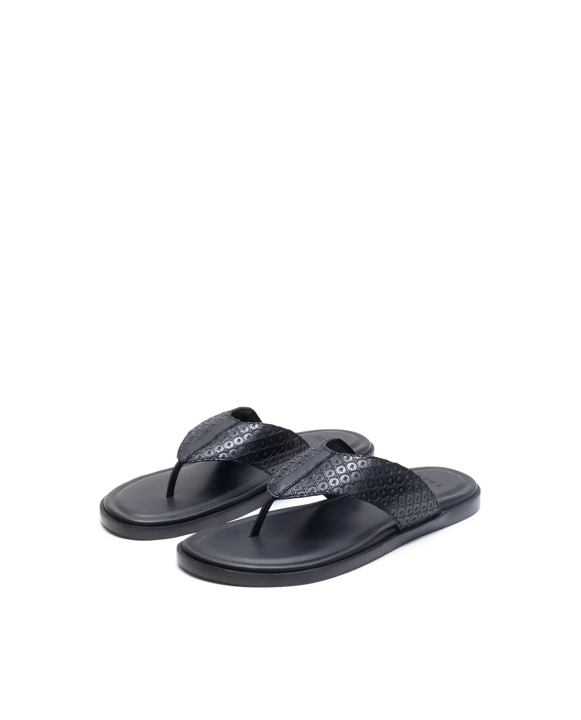 Rare Rabbit Men's Starry Black Slip-On Closure Sandal - Image 3