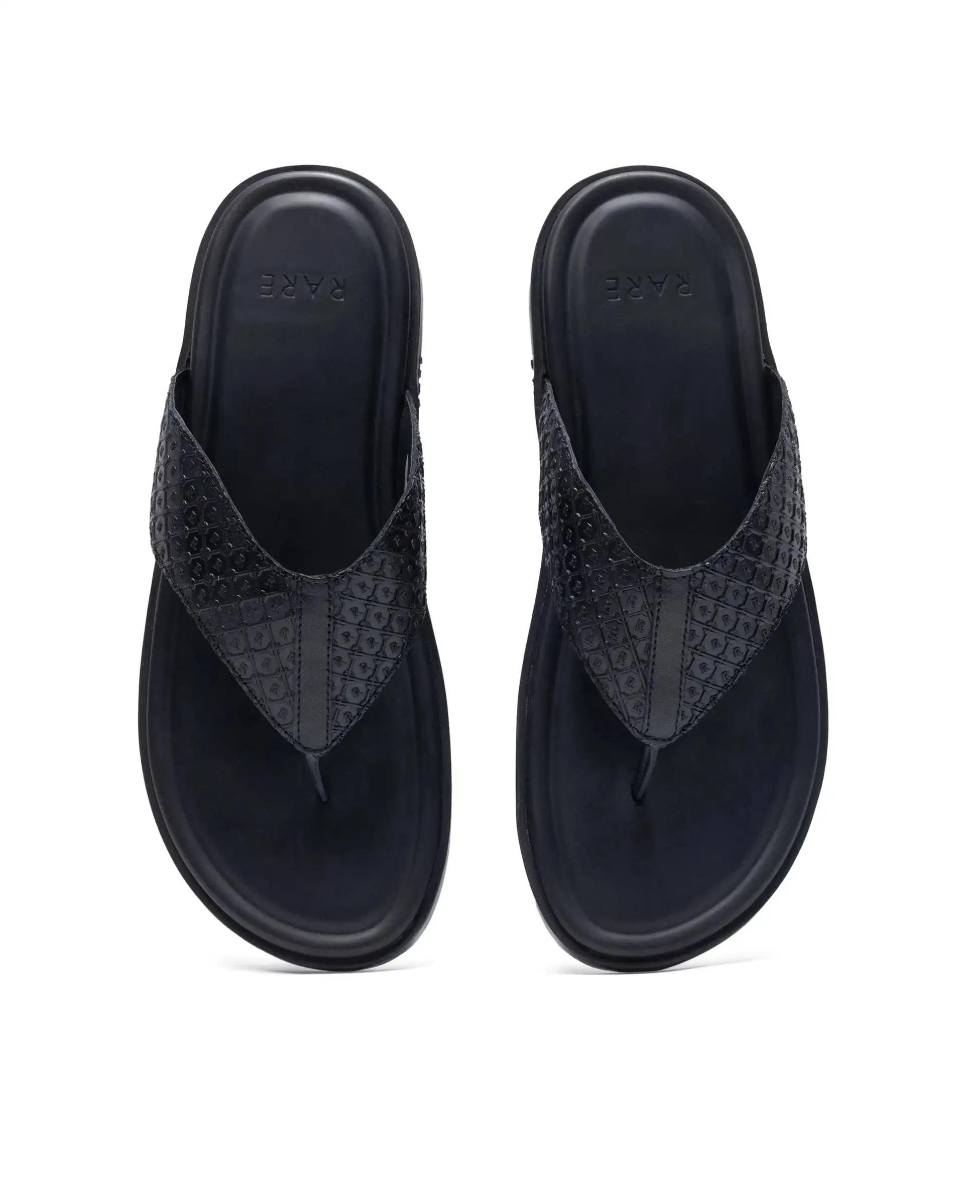Rare Rabbit Men's Starry Black Slip-On Closure Sandal - Image 4