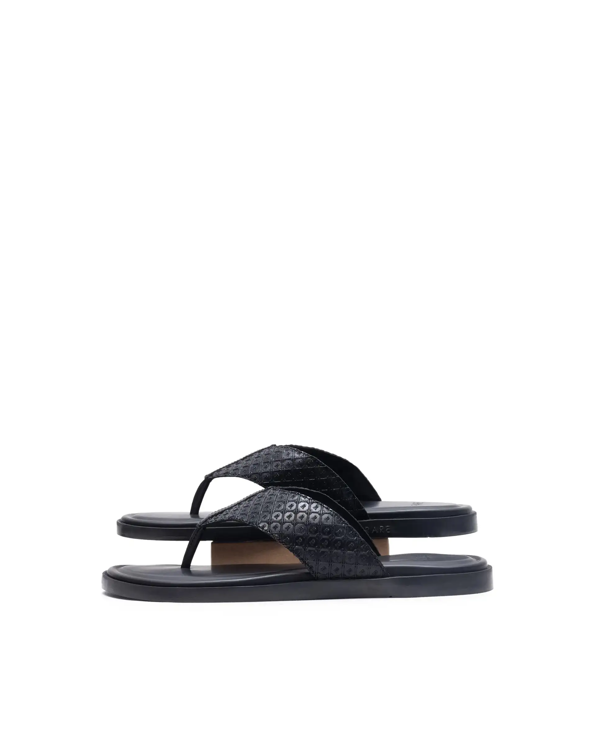 Rare Rabbit Men's Starry Black Slip-On Closure Sandal - Image 6