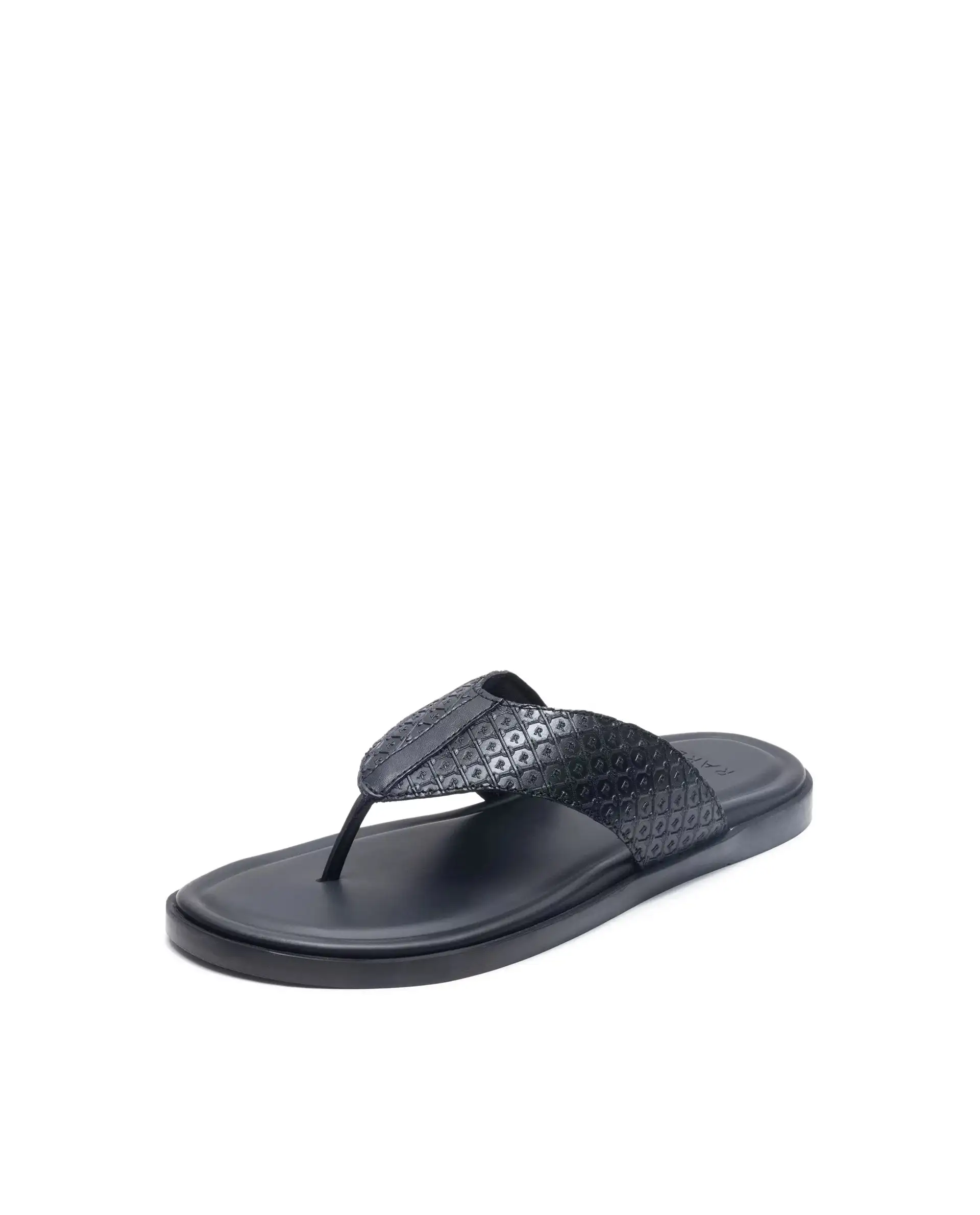 Rare Rabbit Men's Starry Black Slip-On Closure Sandal - Image 7