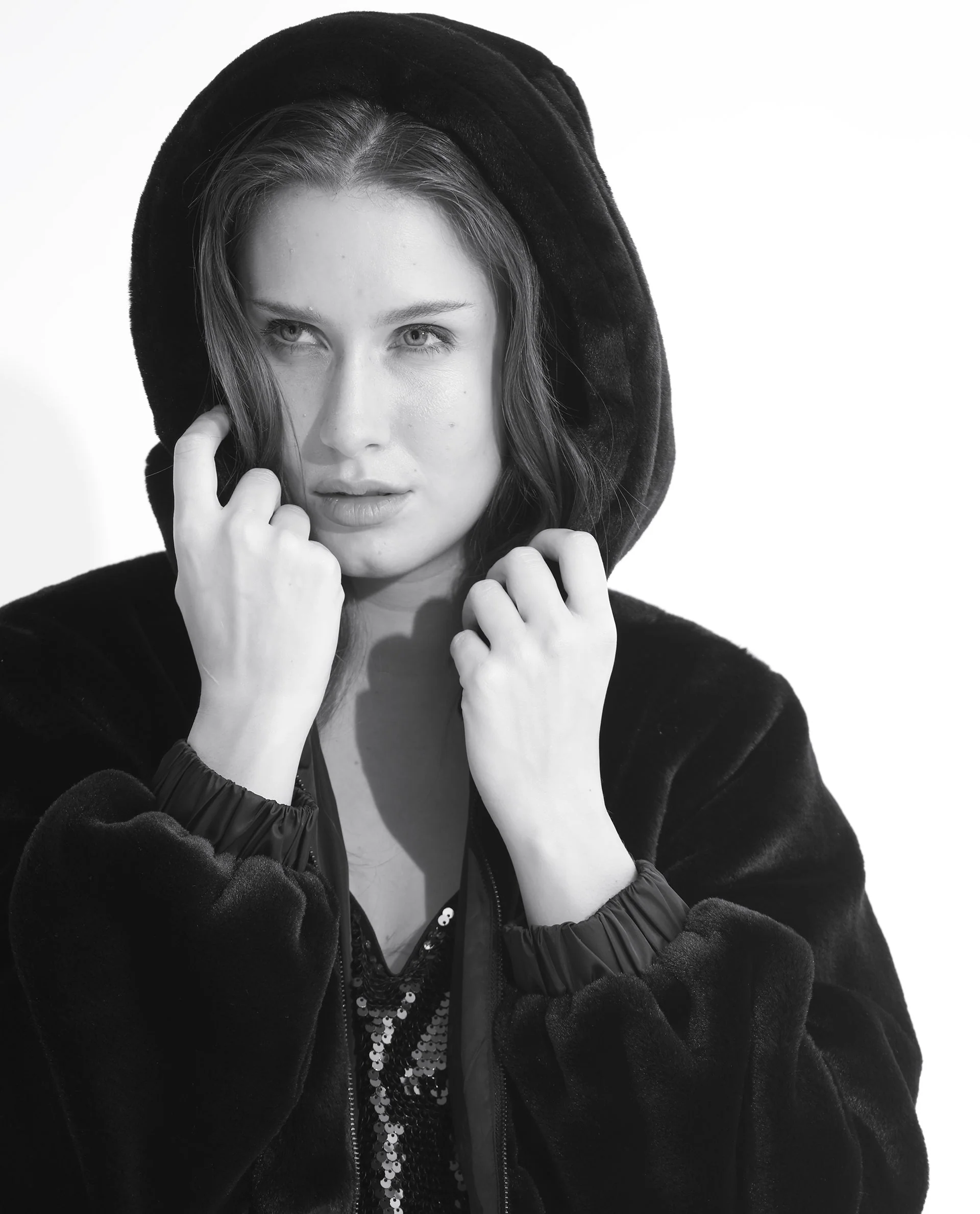 Rareism Women's Stelar Black Polyester Hooded Plain Regular Fit Jacket - Image 5