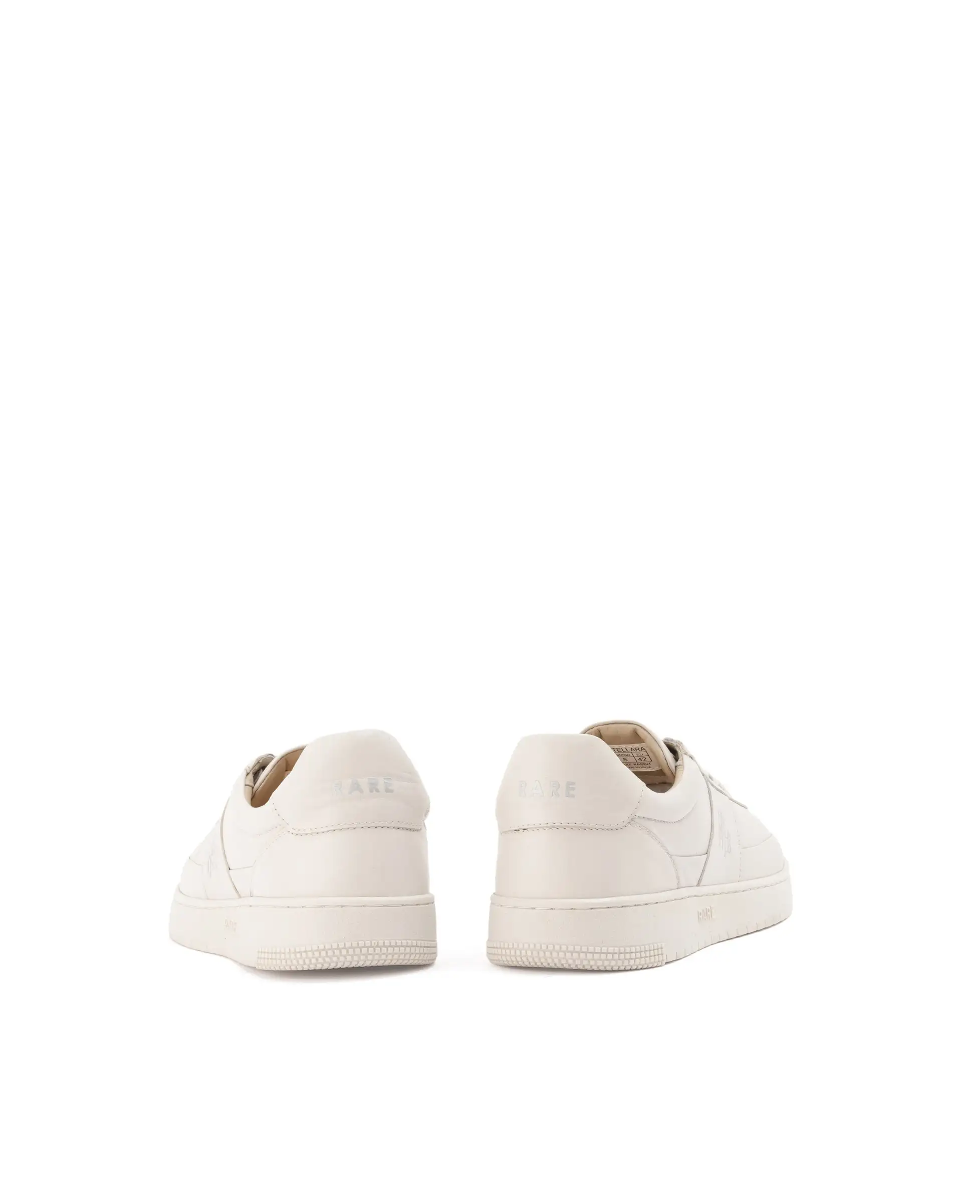 Rare Rabbit Men's Stellara Light Ivory Leather Low-Top Lace-Up Sneaker Shoes - Image 6