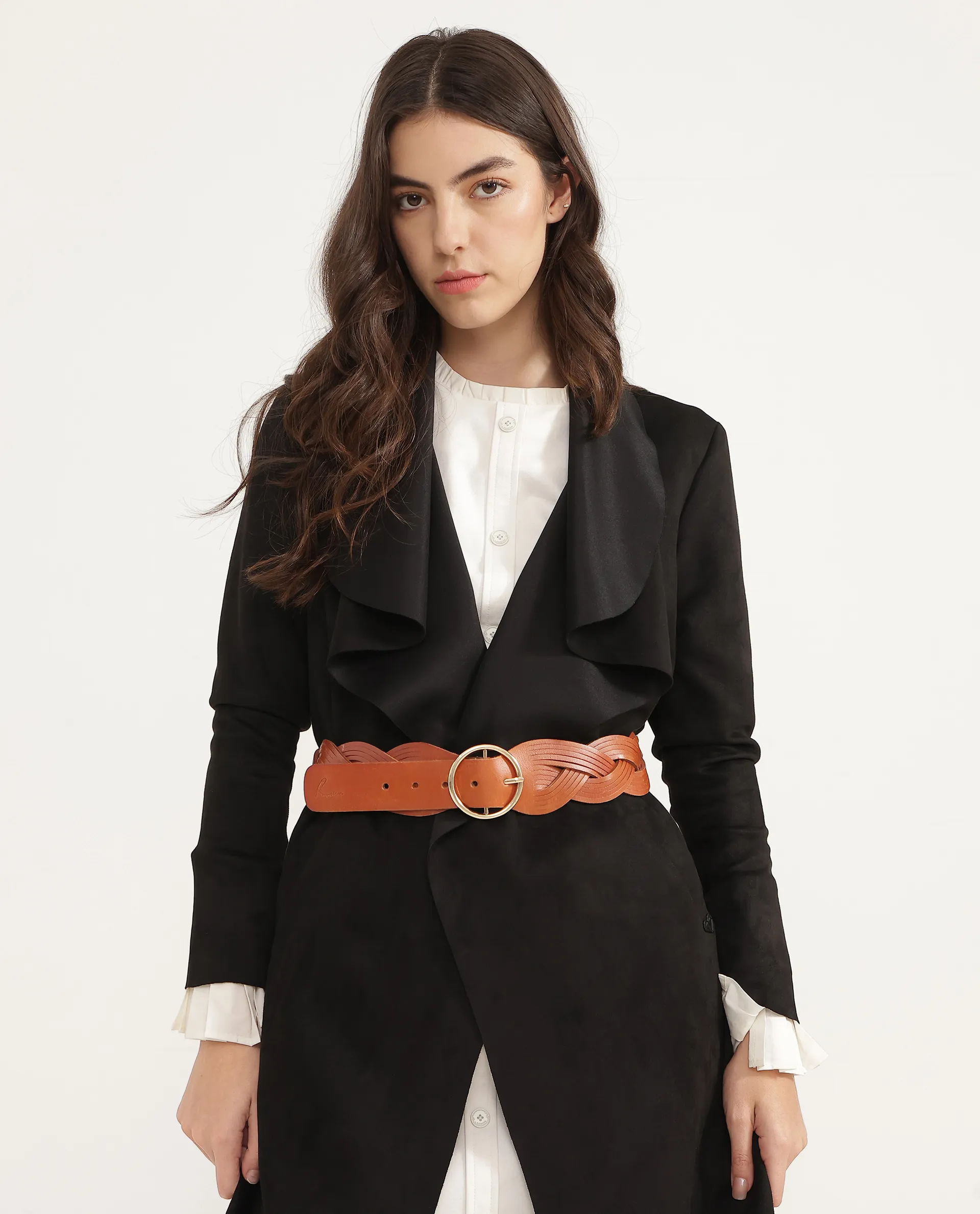 Rareism Women Sterling Tan Belt - Image 2