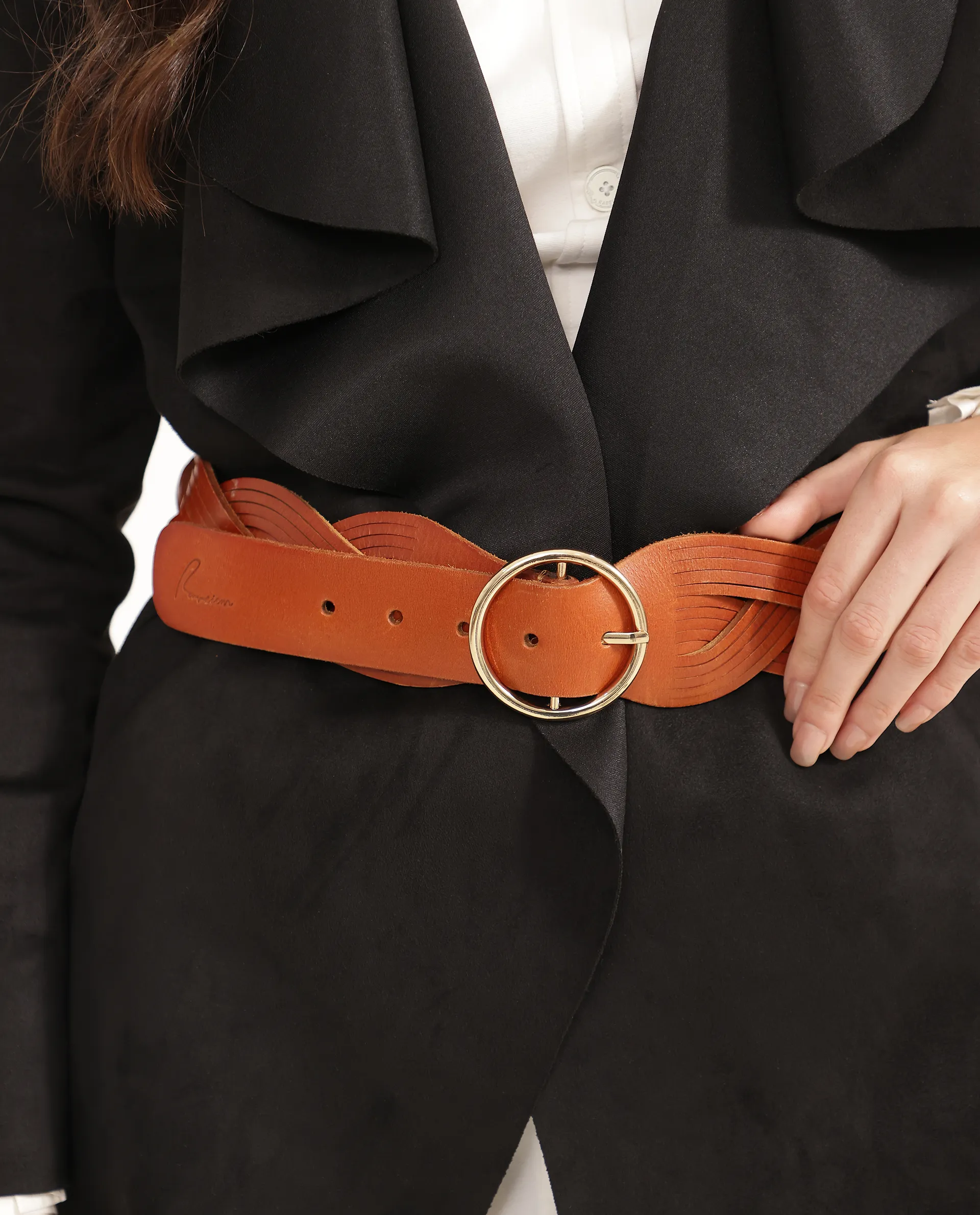 Rareism Women Sterling Tan Belt - Image 7