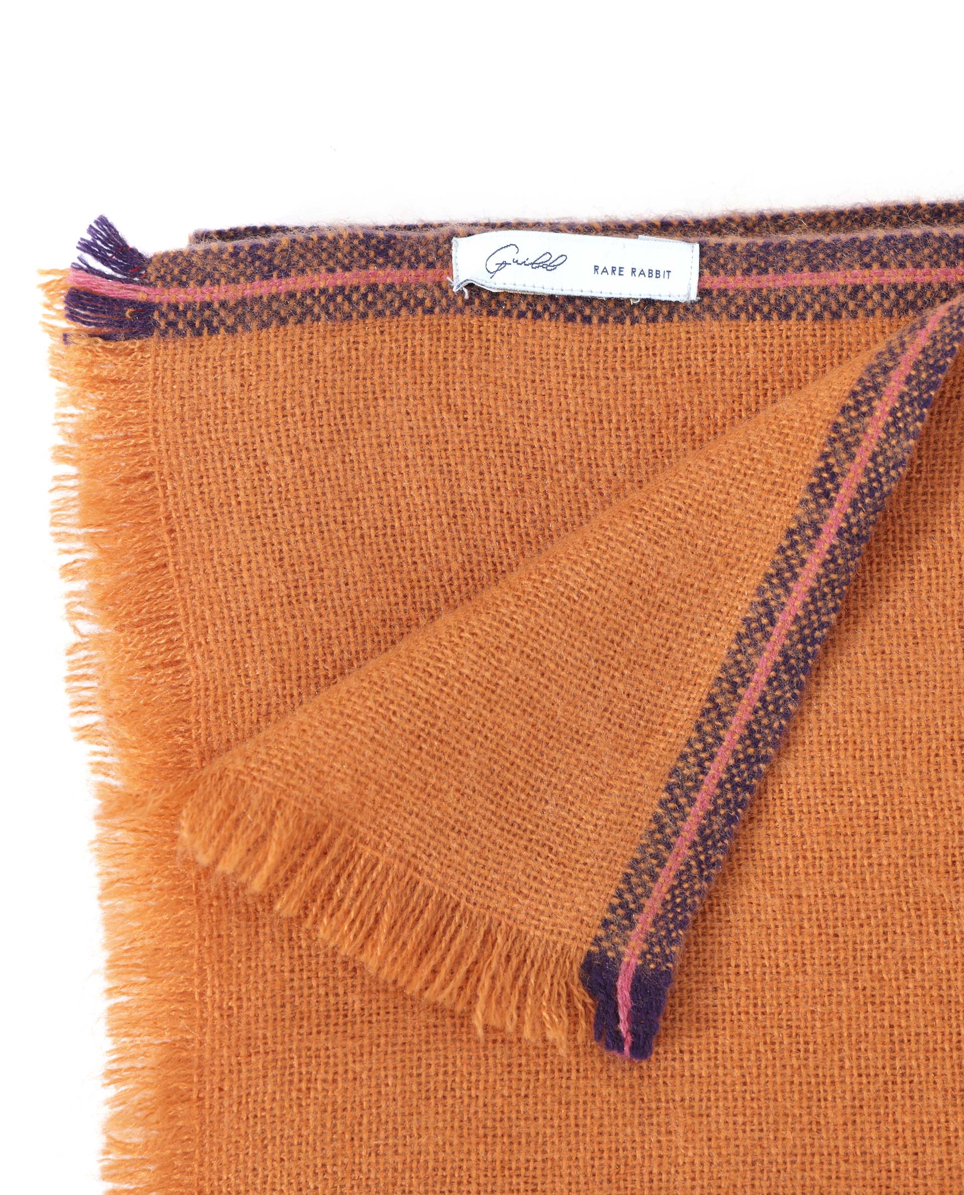 Rare Rabbit Men's Streak Mustard Scarf Solid - Image 3