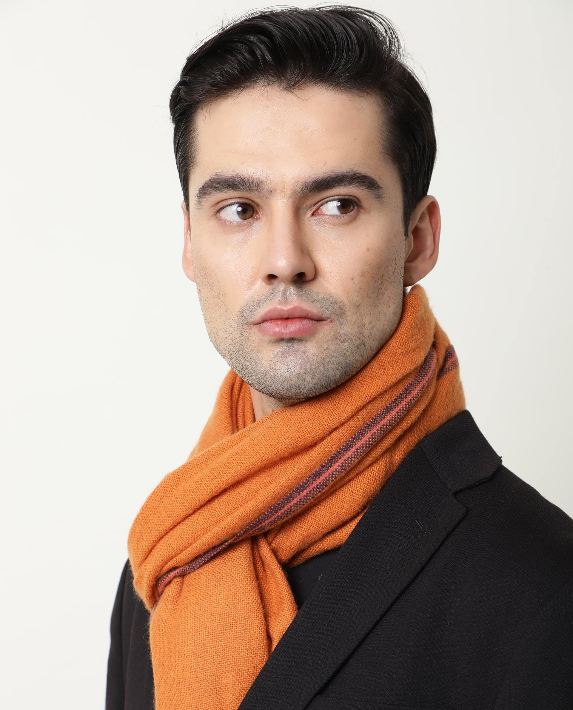 Rare Rabbit Men's Streak Mustard Scarf Solid - Image 9