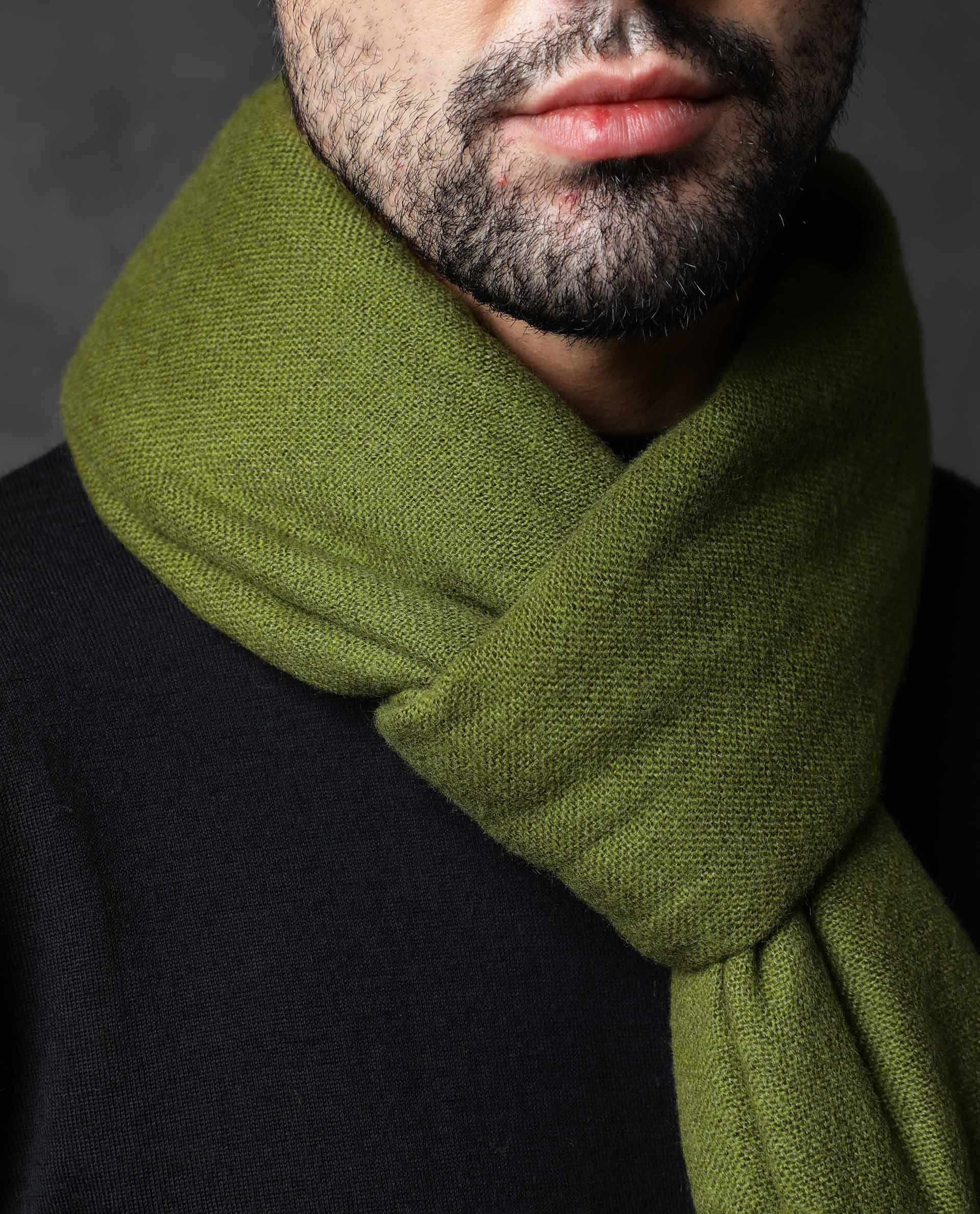 Rare Rabbit Men's Streak Olive Scarf Solid - Image 3