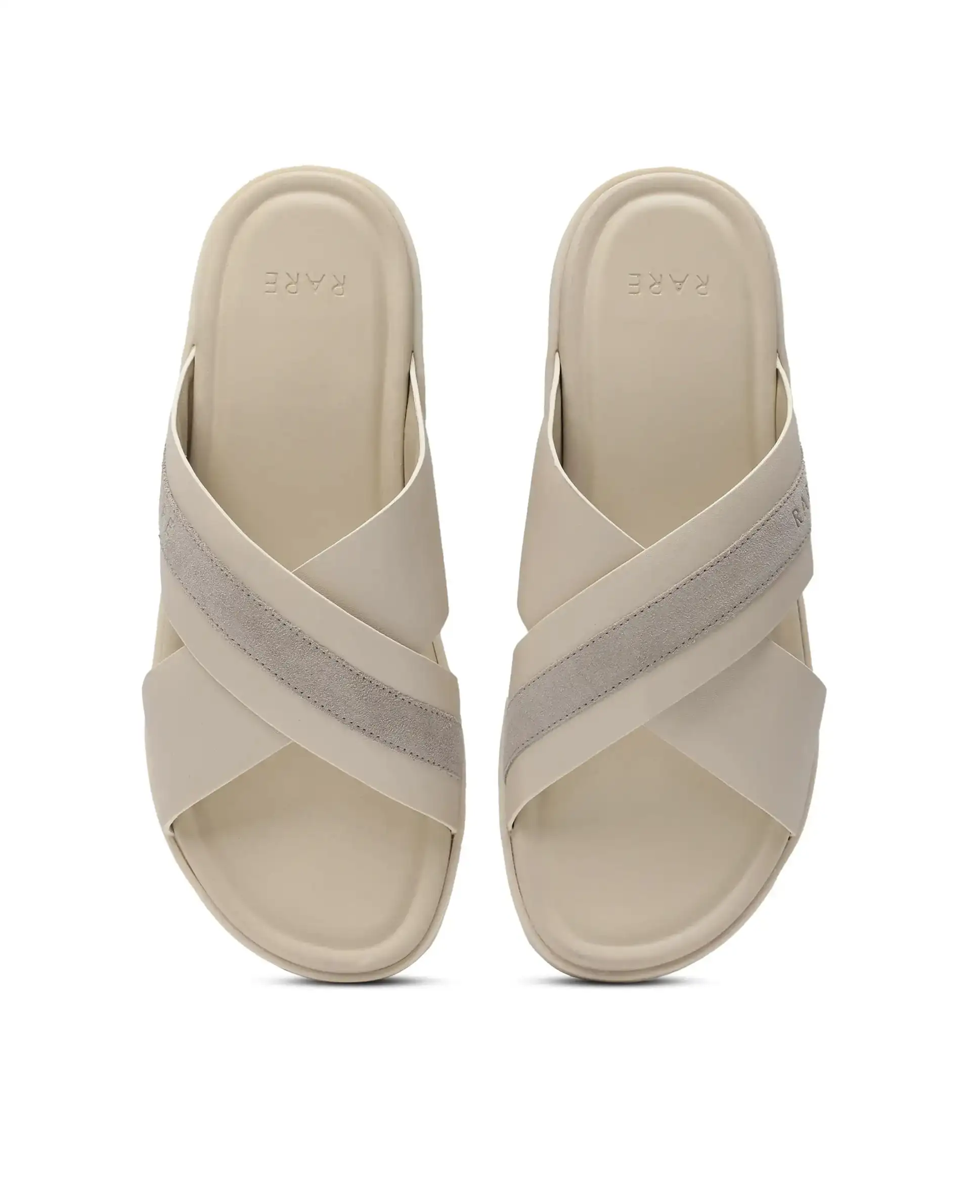 Rare Rabbit Men's Stride Beige Slip-On Closure Sandal - Image 4