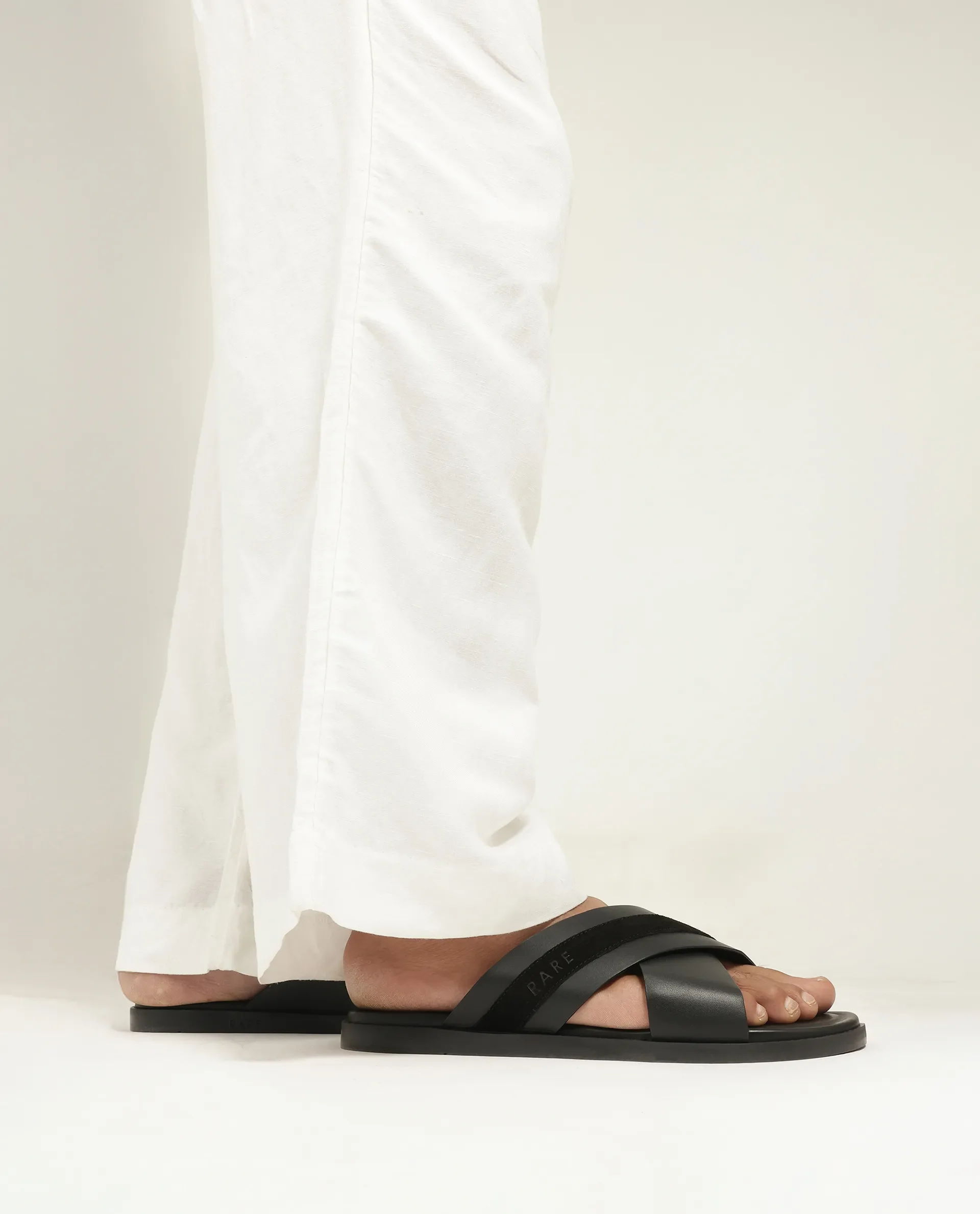 Rare Rabbit Men's Stride Black Slip-On Closure Sandal - Image 2