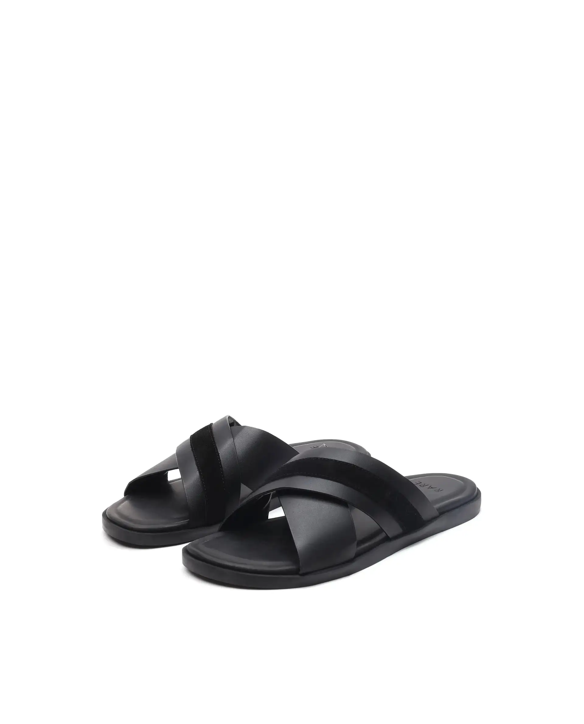 Rare Rabbit Men's Stride Black Slip-On Closure Sandal - Image 3