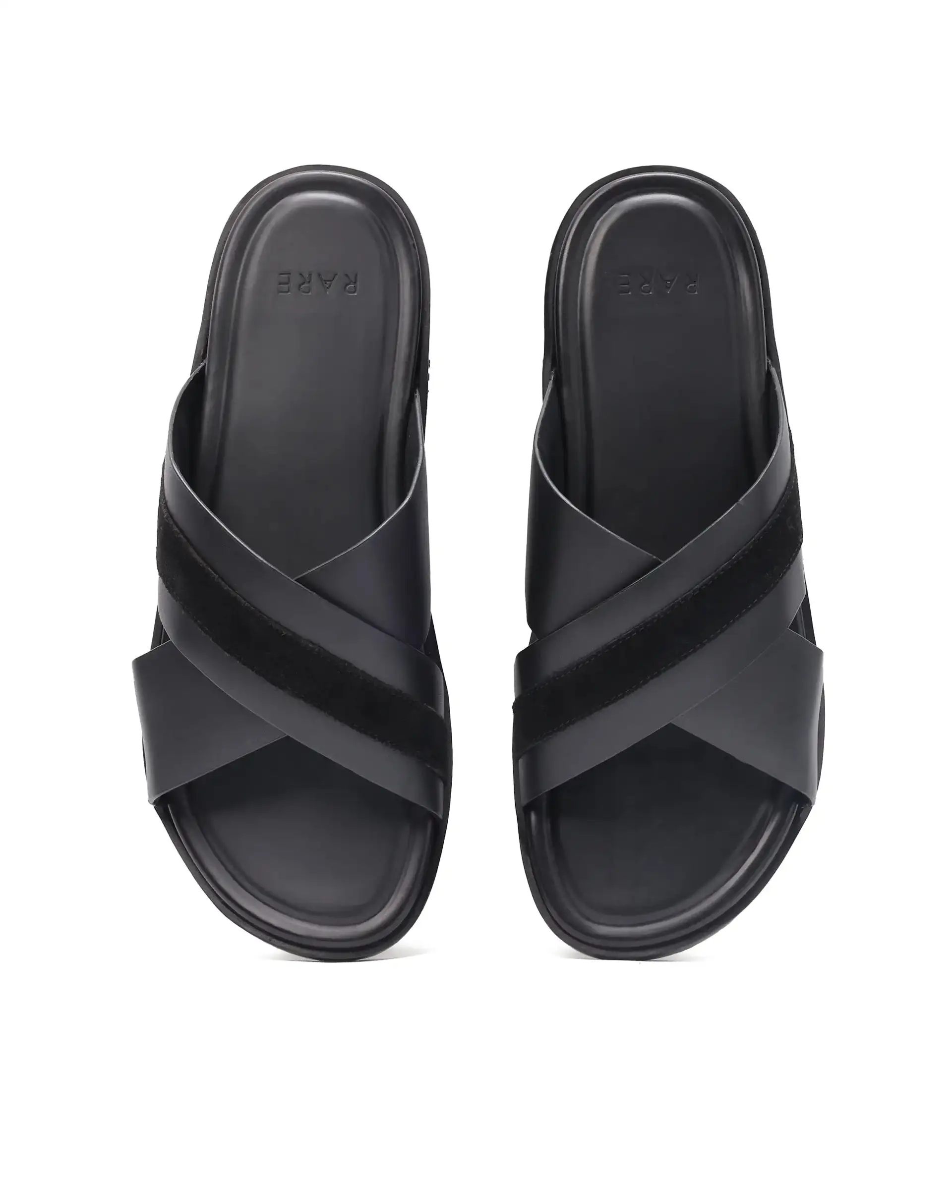 Rare Rabbit Men's Stride Black Slip-On Closure Sandal - Image 4